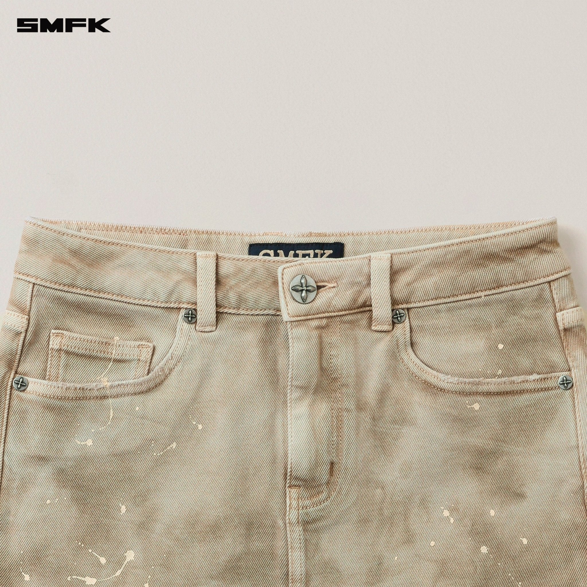 SMFK Rage Wild Handcraft Denim Body Skirt In Wild Brown | MADAX