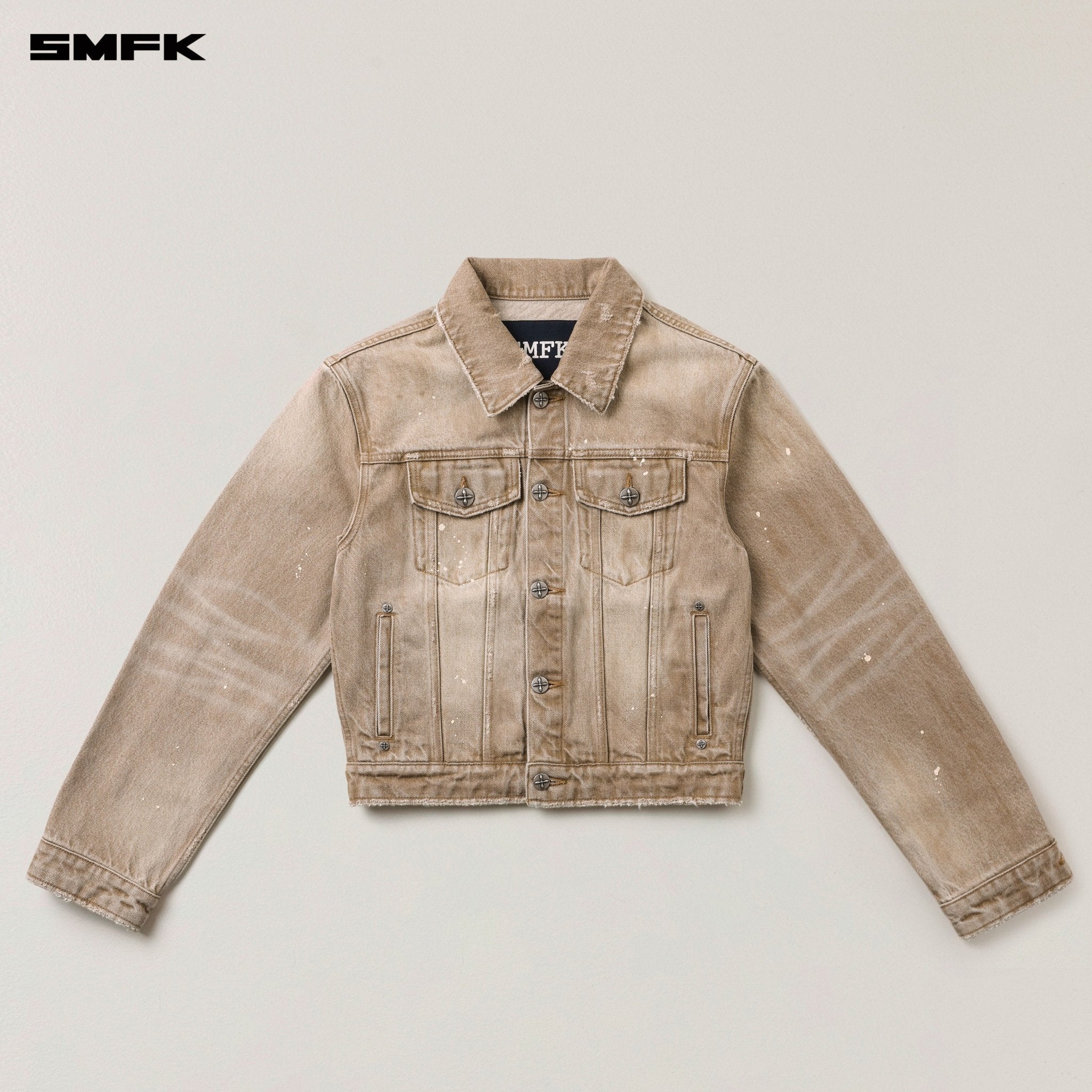 SMFK Rage Wild Handcraft Denim Jacket In Cowboy Brown | MADAX
