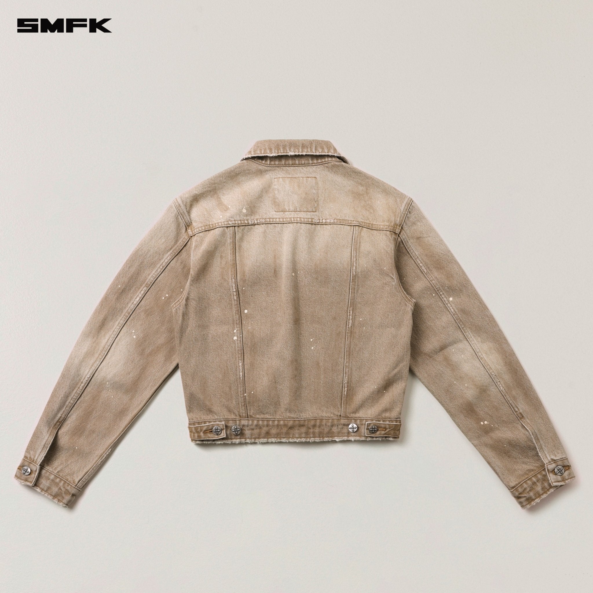 SMFK Rage Wild Handcraft Denim Jacket In Cowboy Brown | MADAX