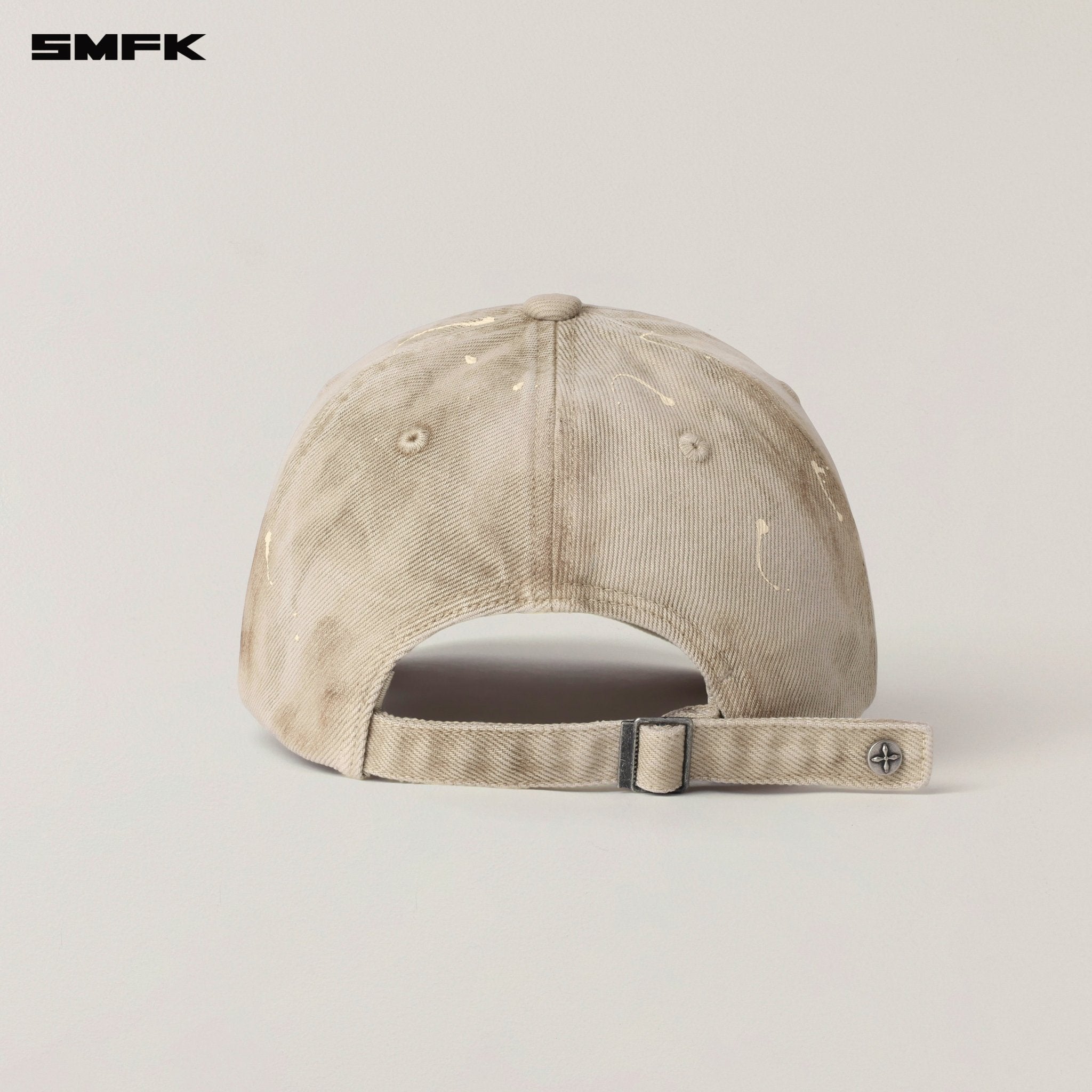 SMFK Rage Wild Handcraft Drip Dyed Denim Cap In Wild Brown | MADAX