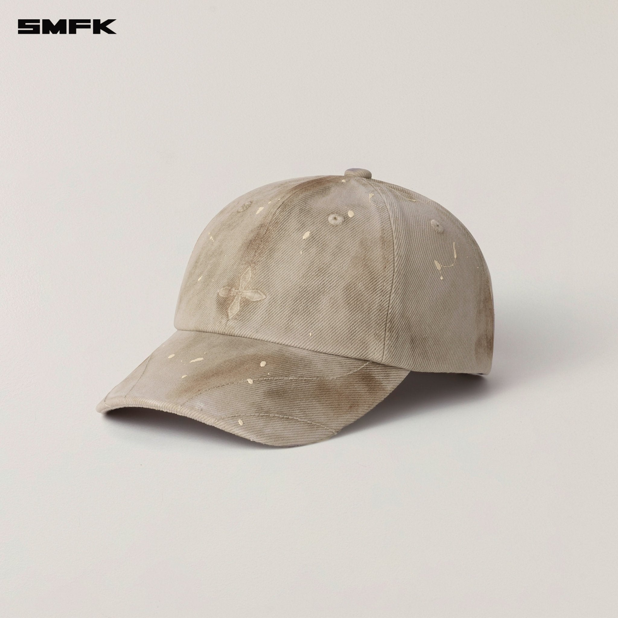 SMFK Rage Wild Handcraft Drip Dyed Denim Cap In Wild Brown | MADAX