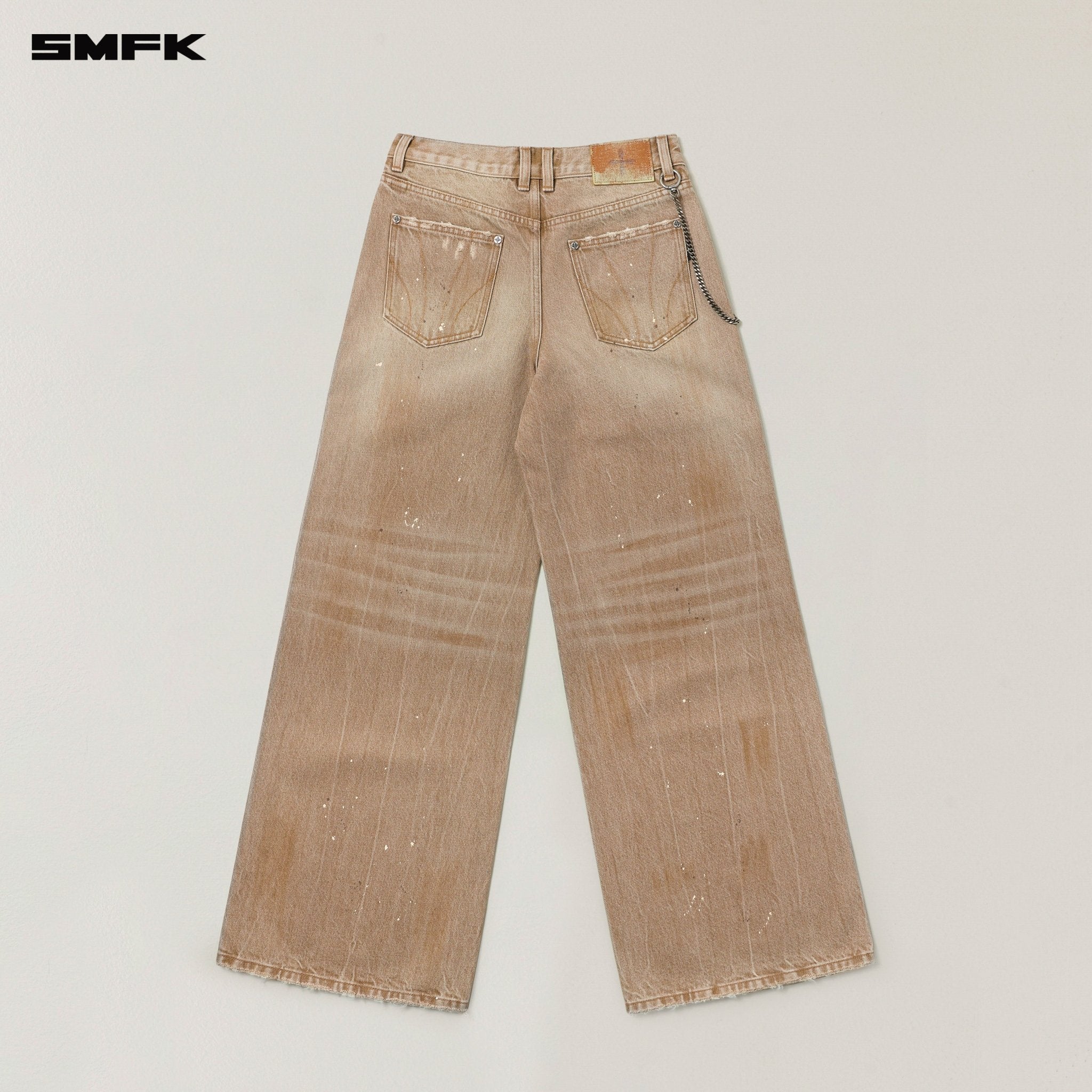 SMFK Rage Wild Handcraft Tower Denim Pants In Cowboy Brown | MADAX