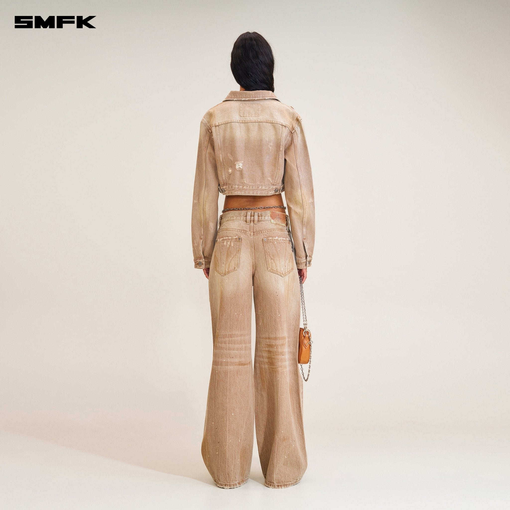 SMFK Rage Wild Handcraft Tower Denim Pants In Cowboy Brown | MADAX