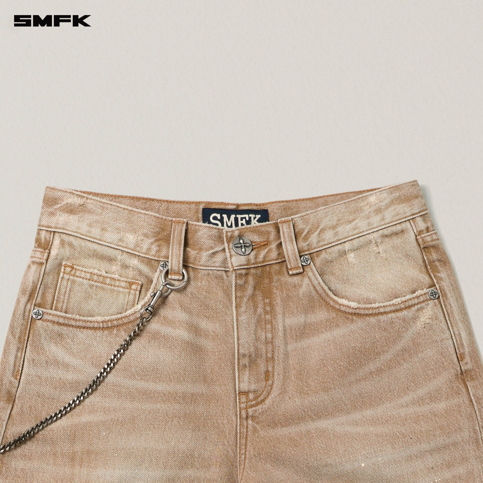 SMFK Rage Wild Handcraft Tower Denim Pants In Cowboy Brown | MADAX