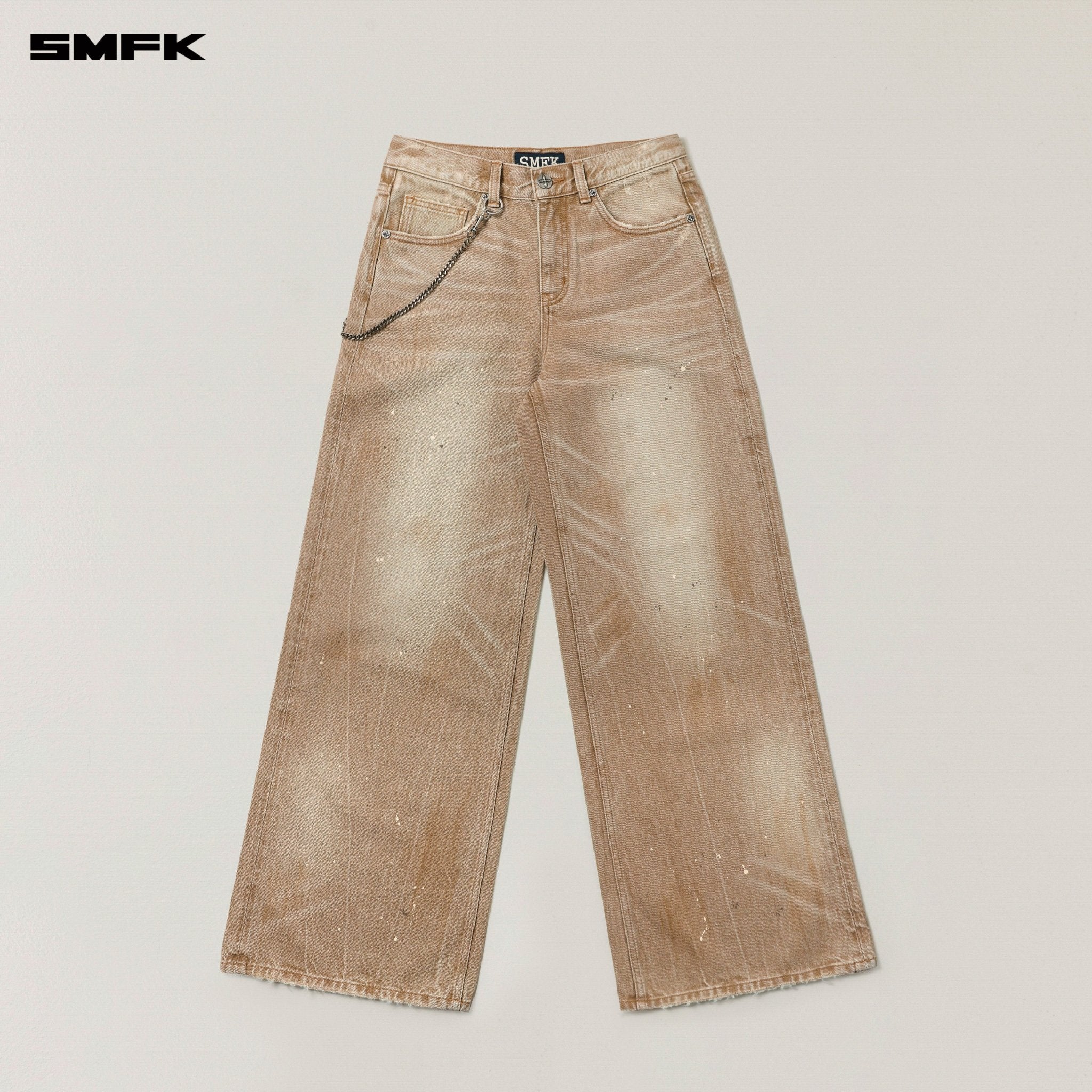 SMFK Rage Wild Handcraft Tower Denim Pants In Cowboy Brown | MADAX