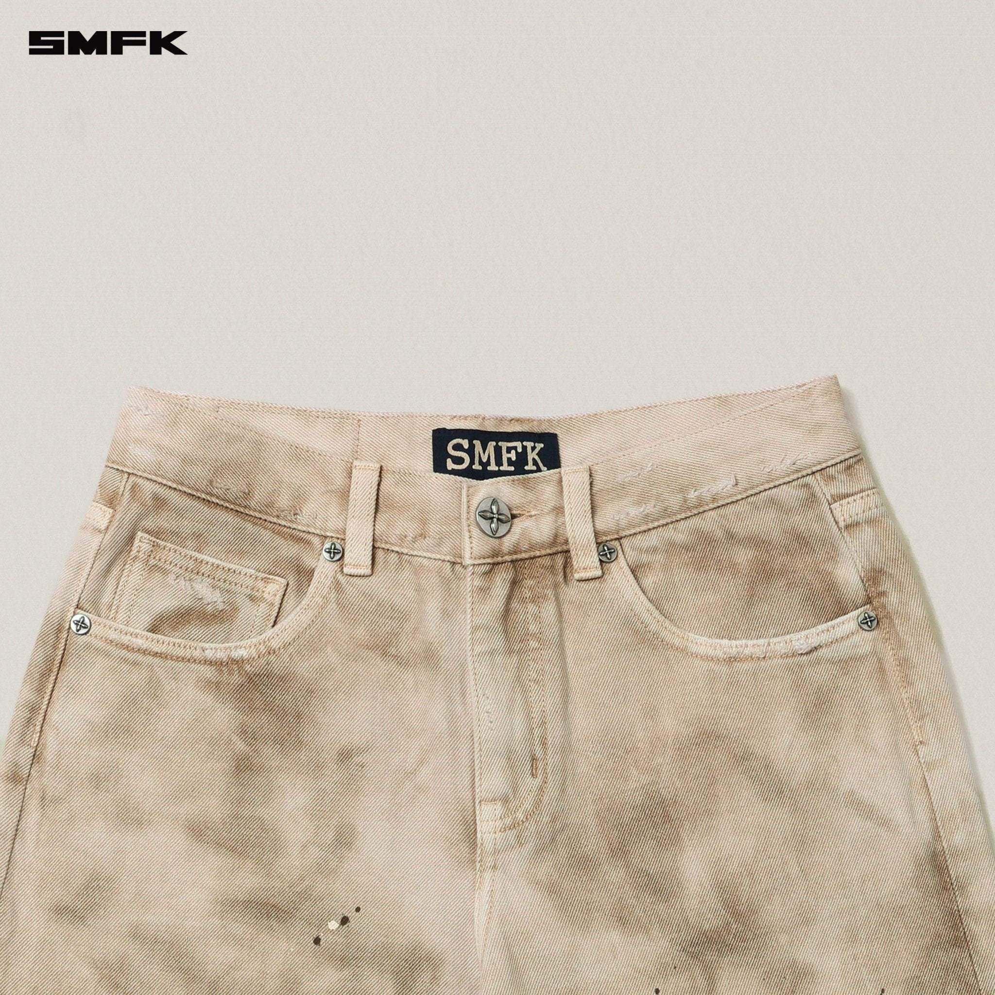 SMFK Rage Wild Handcraft Tower Denim Pants In Wild Brown | MADAX