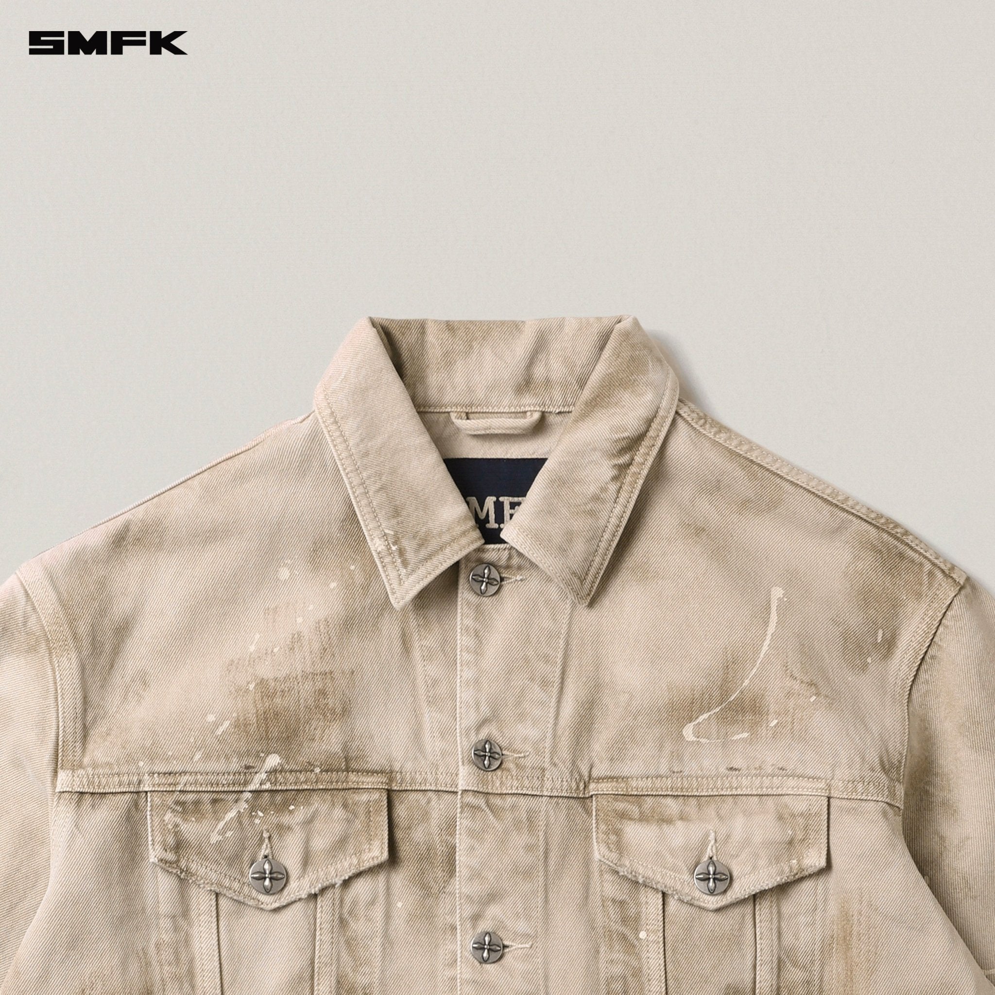 SMFK Rage Wild Huge Denim Jacket In Brown | MADAX