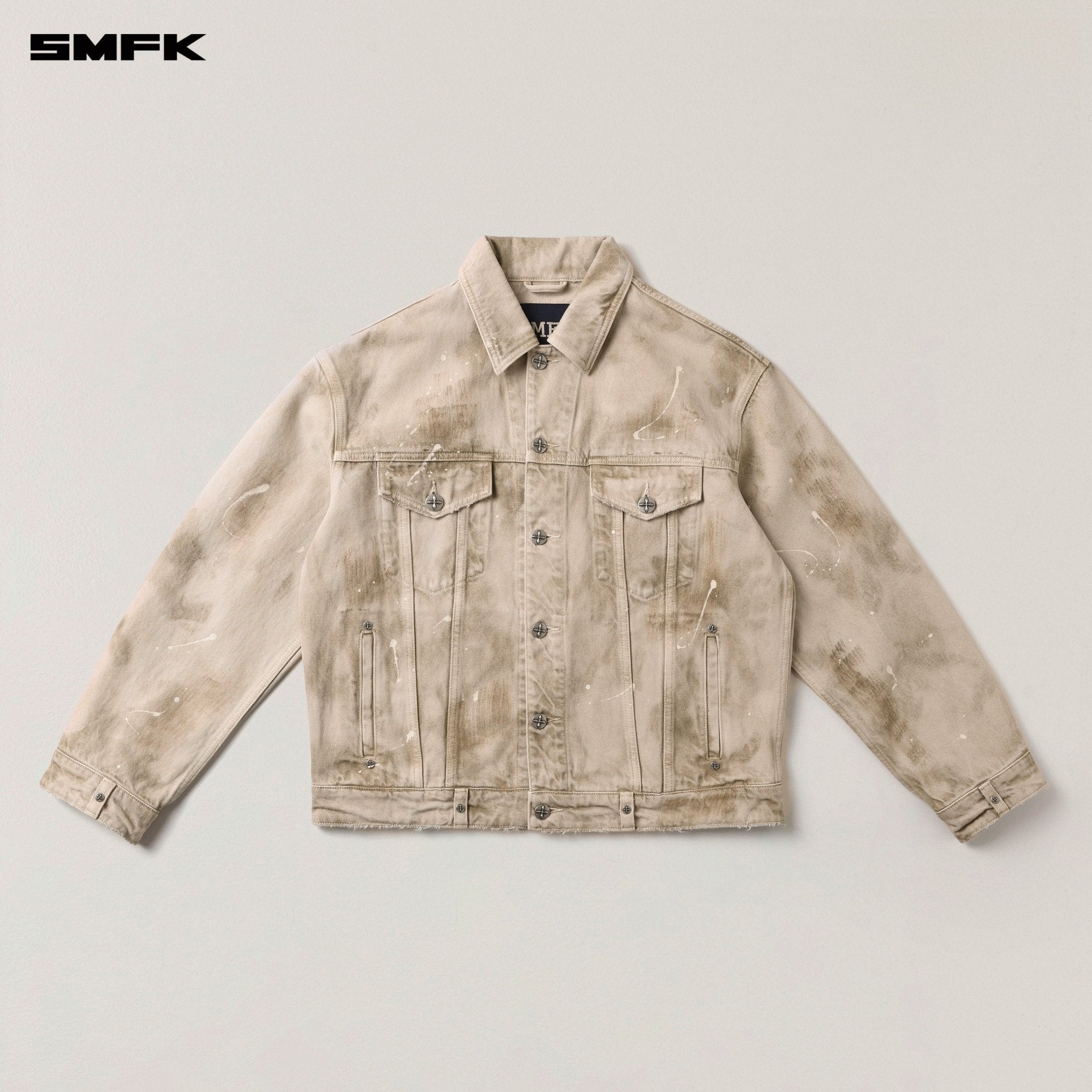 SMFK Rage Wild Huge Denim Jacket In Brown | MADAX