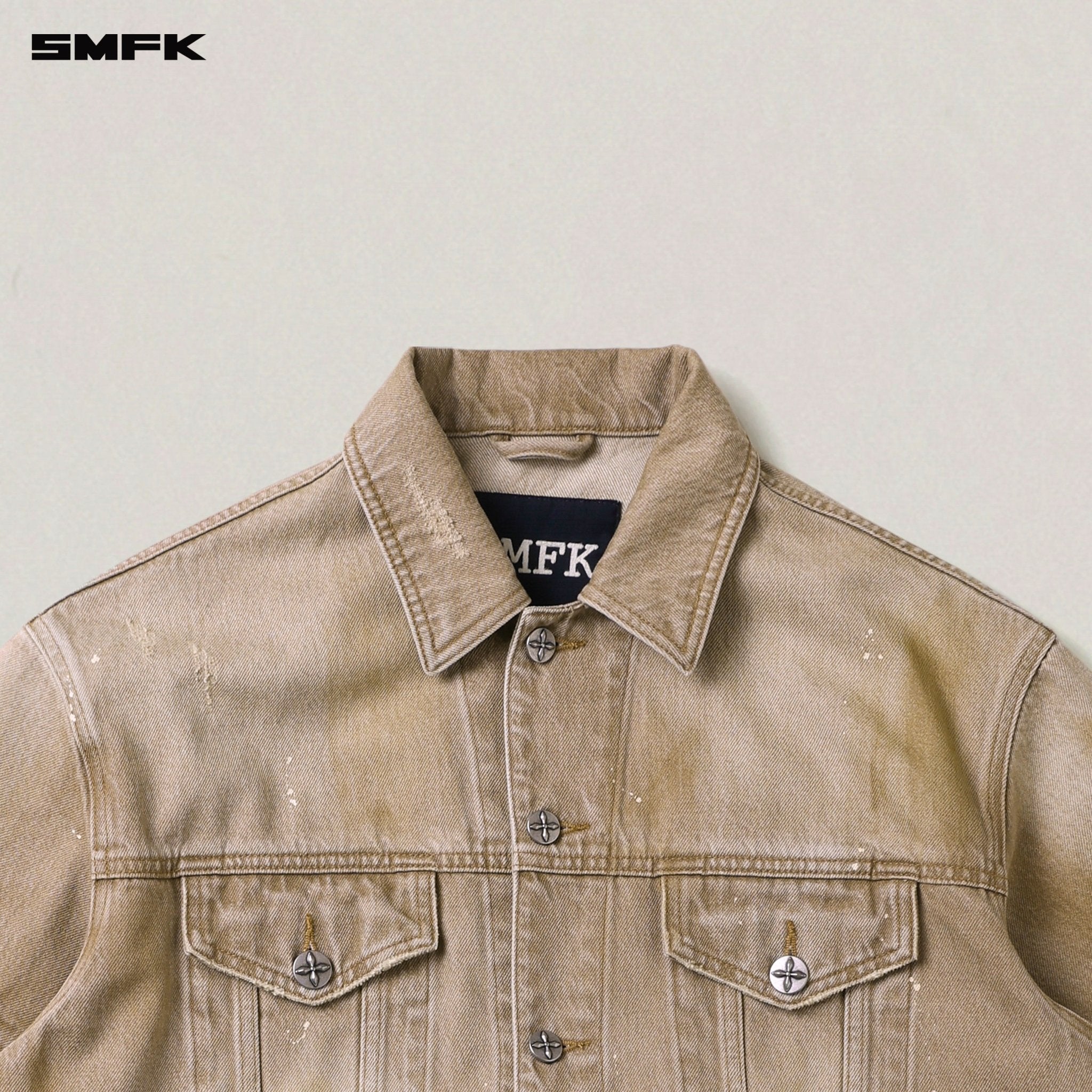 SMFK Rage Wild Huge Denim Jacket In Cowboy Brown | MADAX