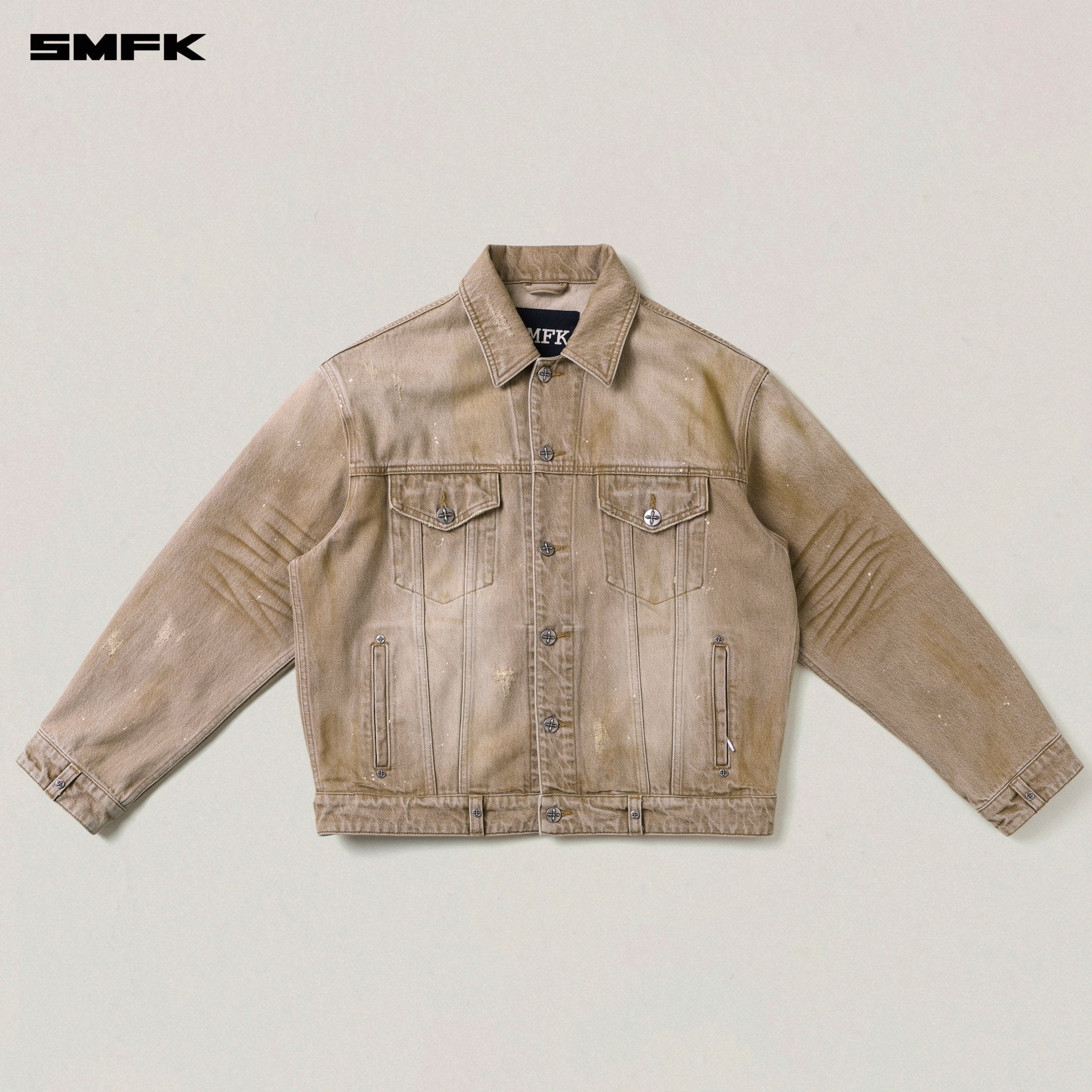 SMFK Rage Wild Huge Denim Jacket In Cowboy Brown | MADAX