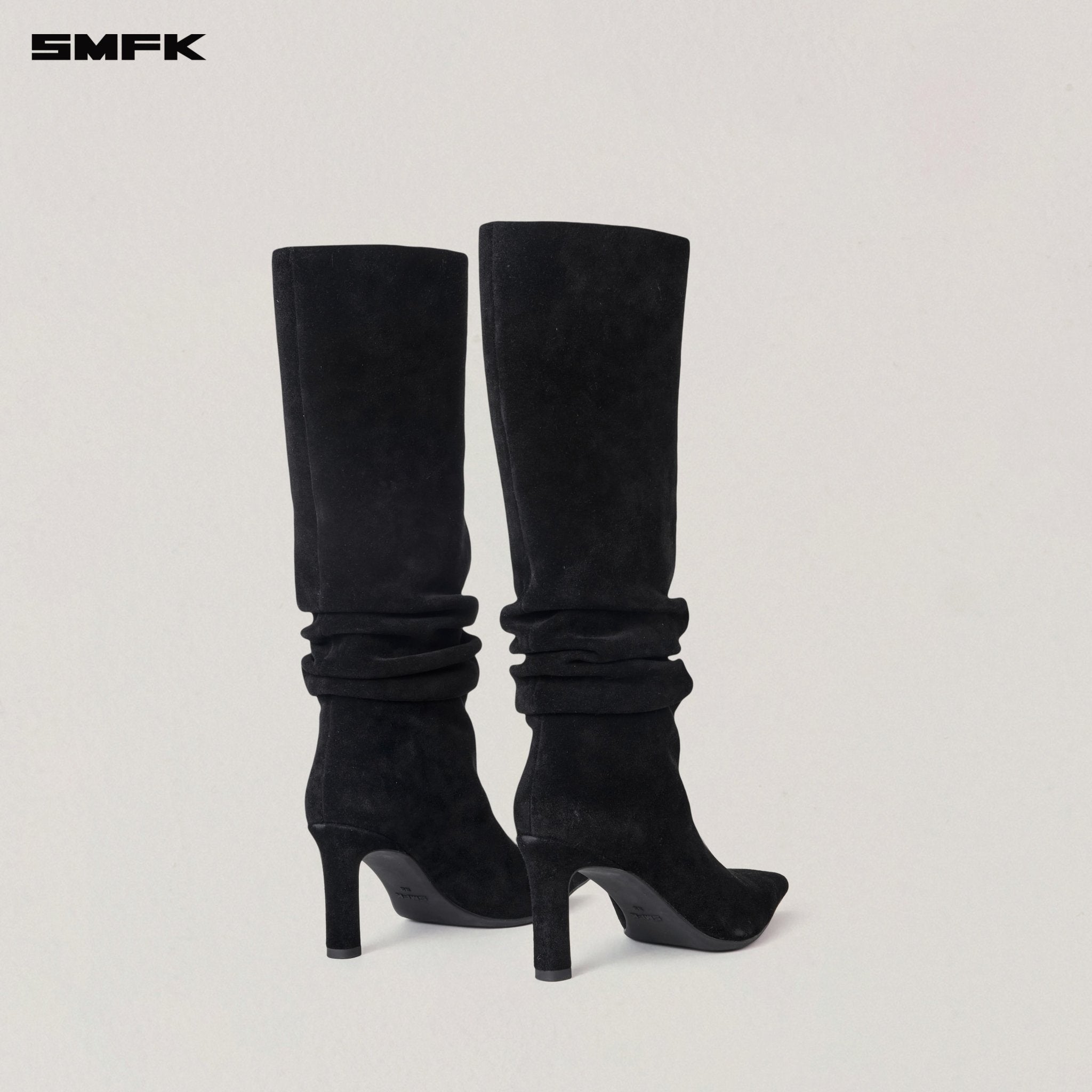 SMFK Rage Wild Hurricane Leather High - heel Boots In Black | MADAX
