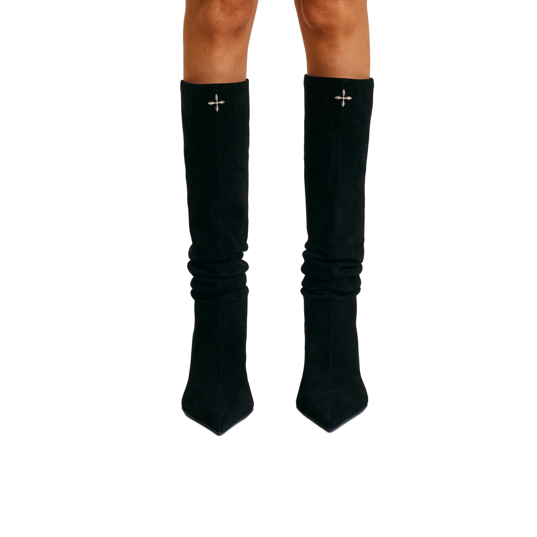 SMFK Rage Wild Hurricane Leather High - heel Boots In Black | MADAX