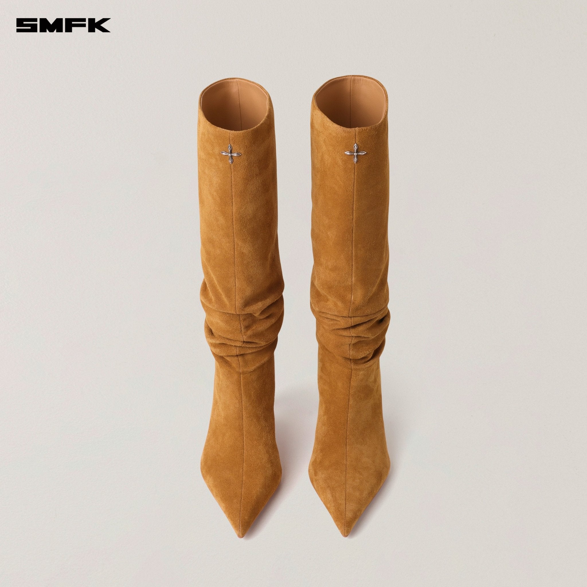 SMFK Rage Wild Hurricane Leather High - Heel Boots In Grassland Brown | MADAX