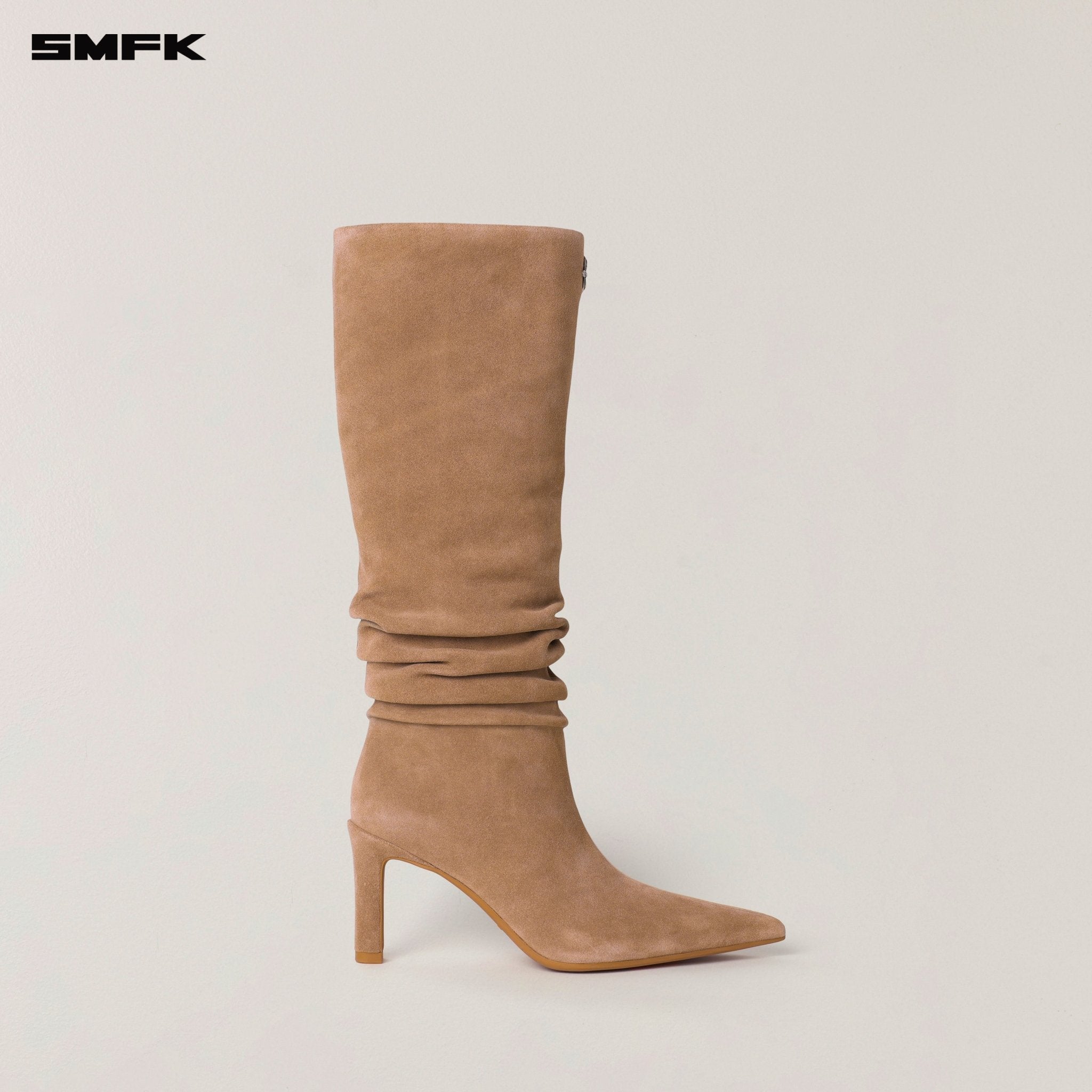 SMFK Rage Wild Hurricane Leather High - Heel Boots In Sand | MADAX