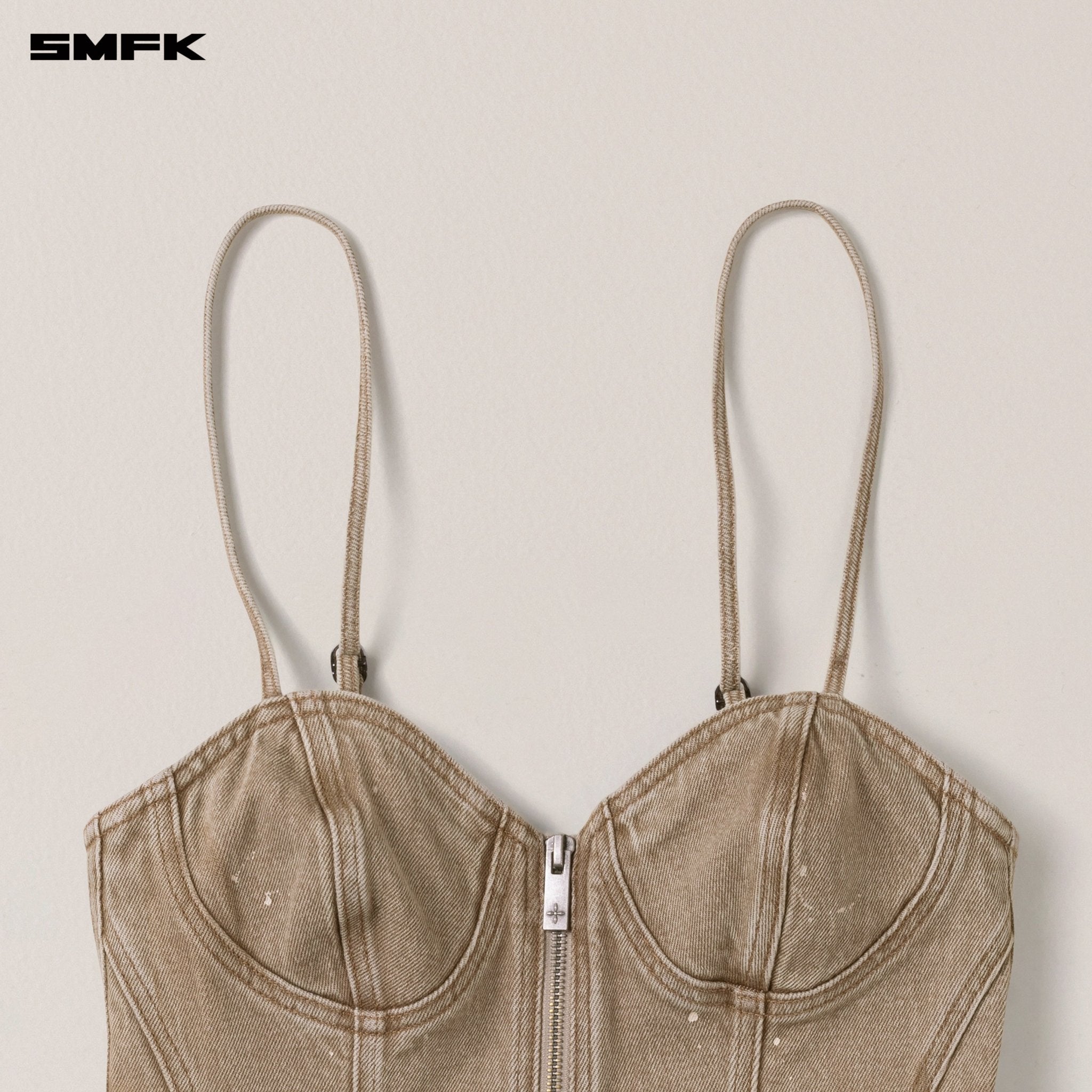 SMFK Rage Wild Origin Denim Dress In Brown | MADAX