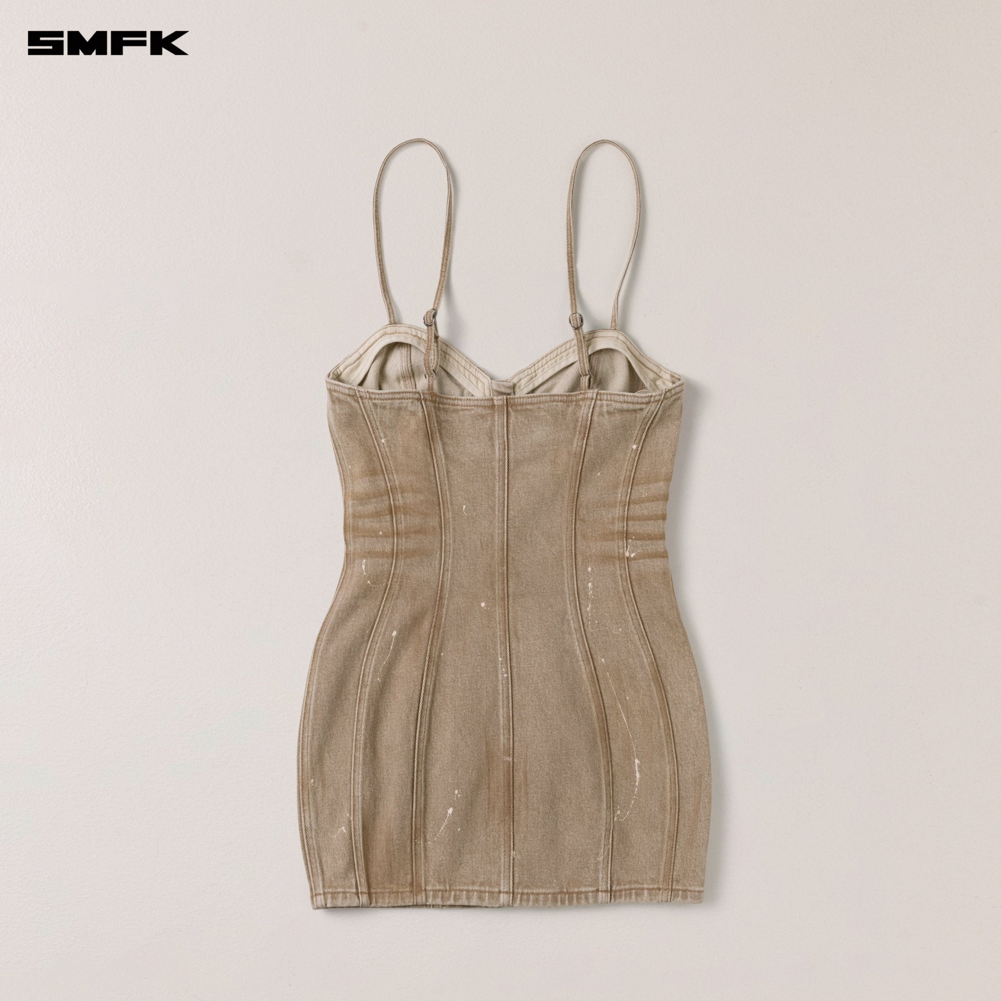 SMFK Rage Wild Origin Denim Dress In Brown | MADAX