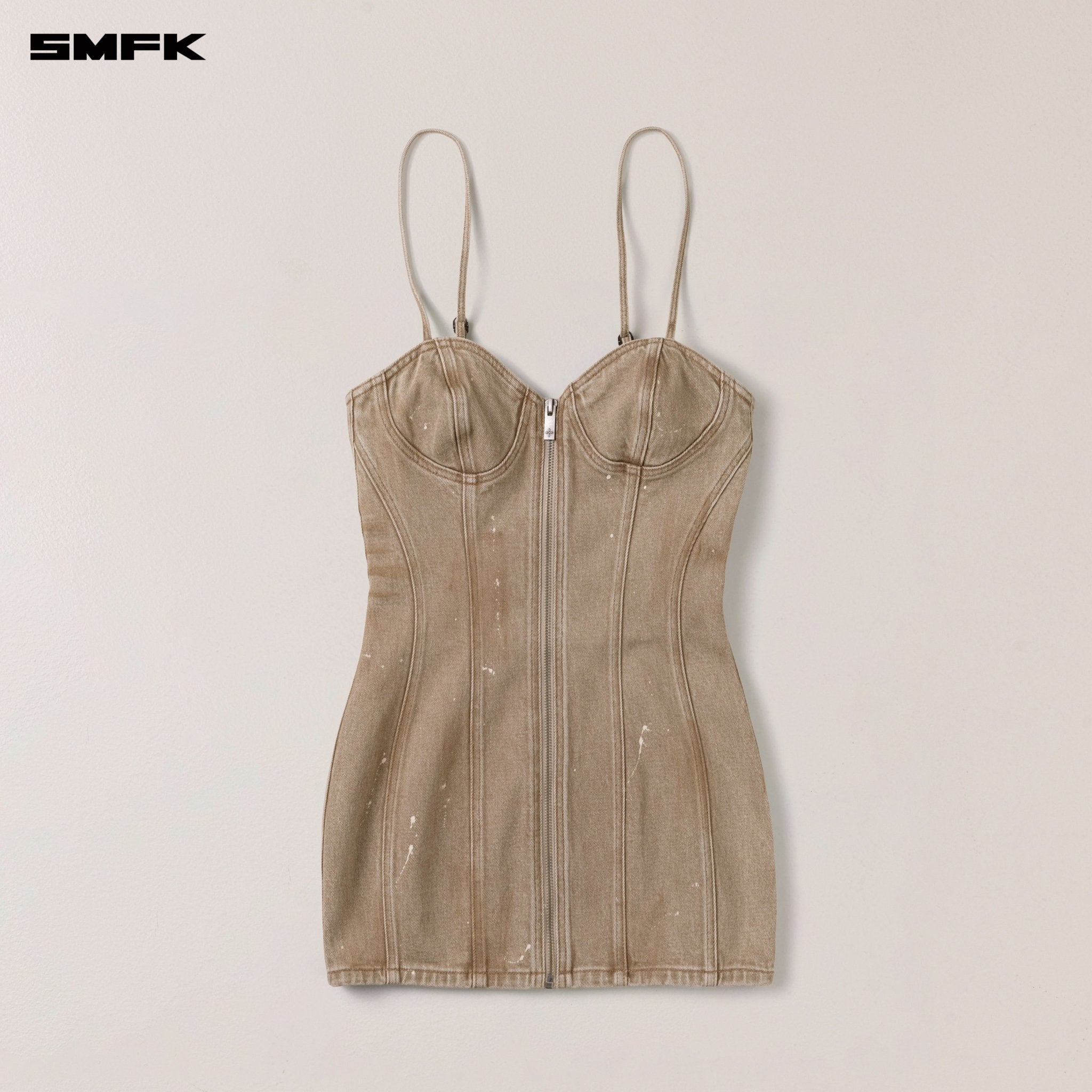 SMFK Rage Wild Origin Denim Dress In Brown | MADAX