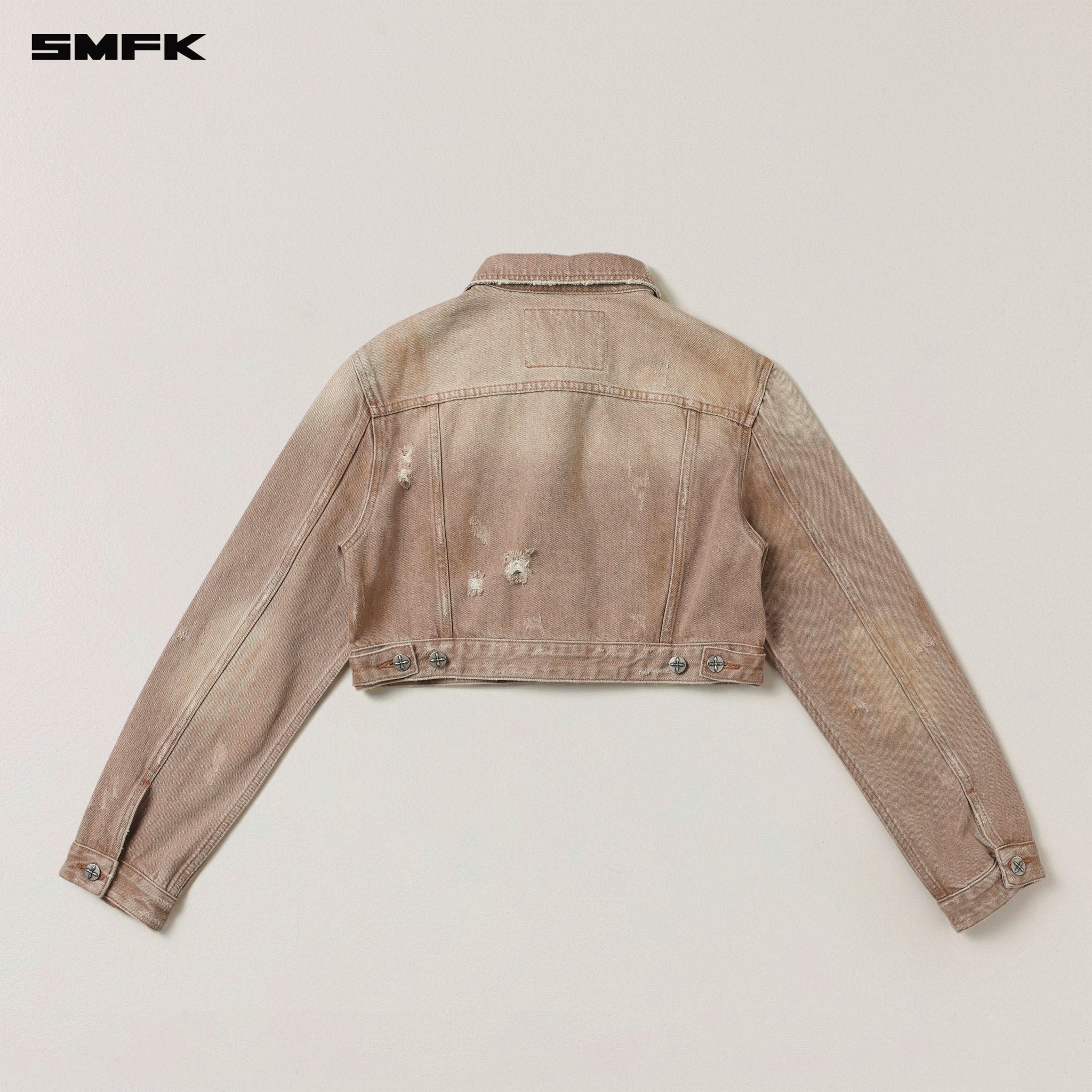 SMFK Rage Wild Origin Denim Short Jacket In Cowboy Brown | MADAX