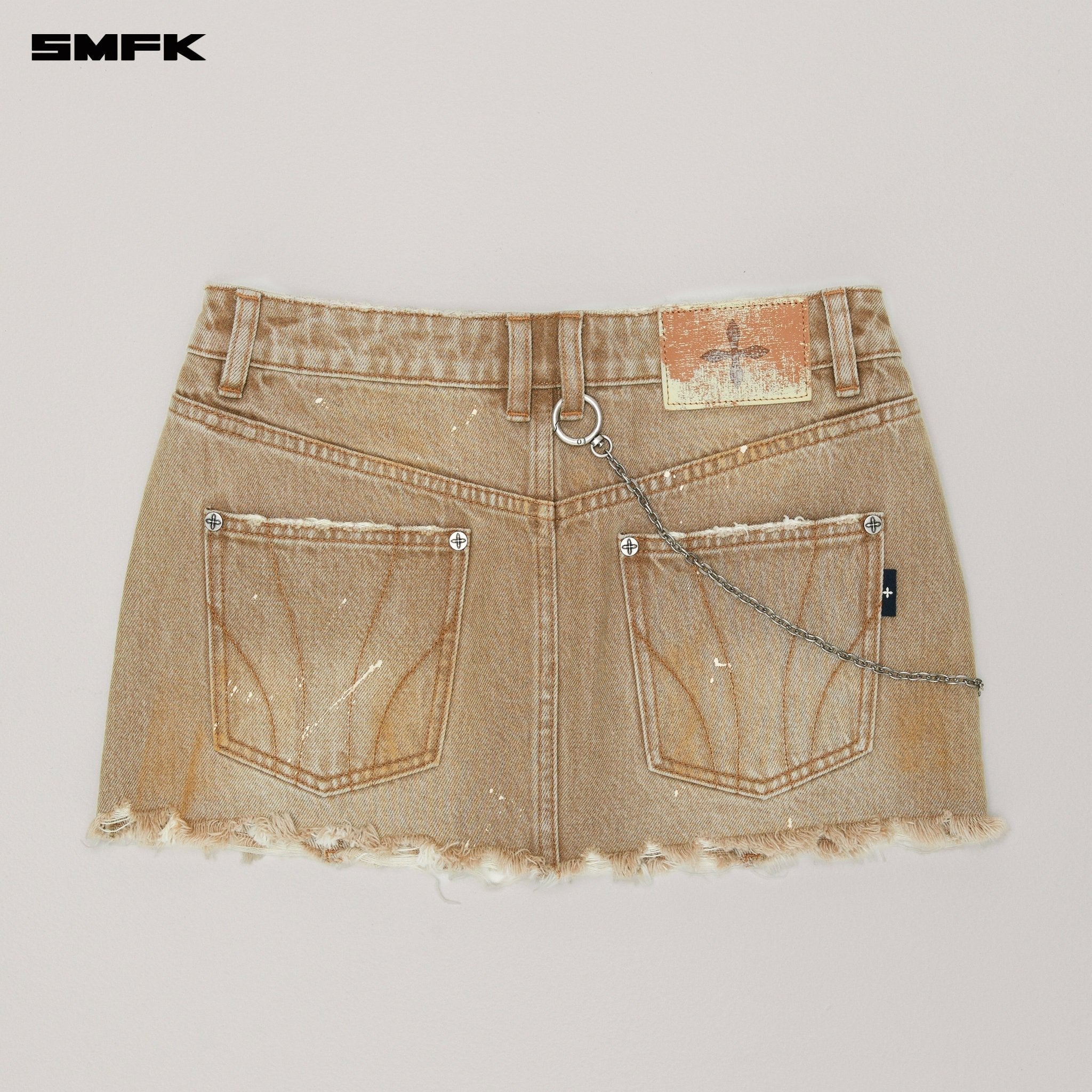 SMFK Rage Wild Origin Denim Skirt In Brown | MADAX