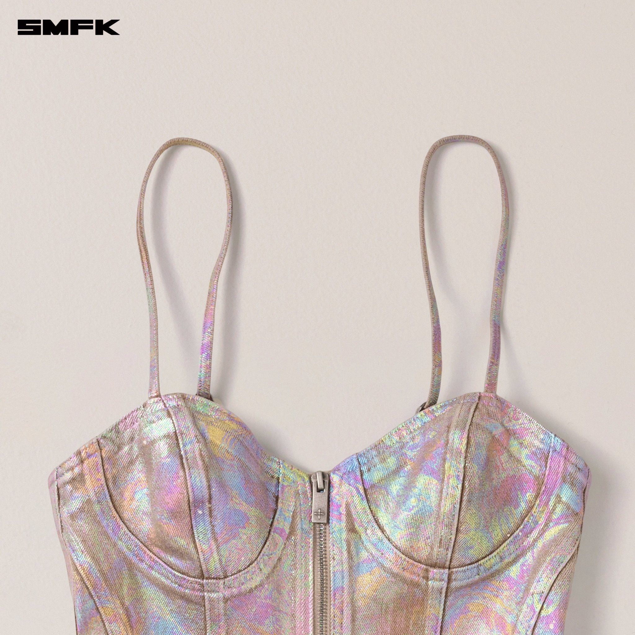 SMFK Rage Wild Origin Fantasy Denim Dress In Iridescent | MADAX