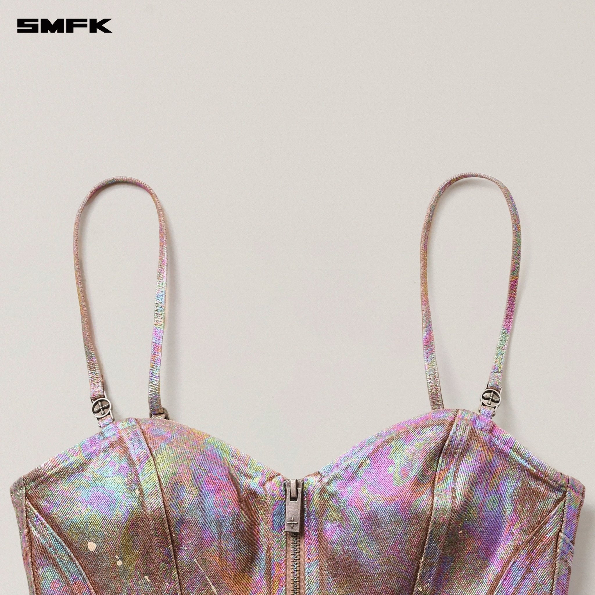 SMFK Rage Wild Origin Fantasy Handcraft Denim Zipper Camisole In Fantasy | MADAX
