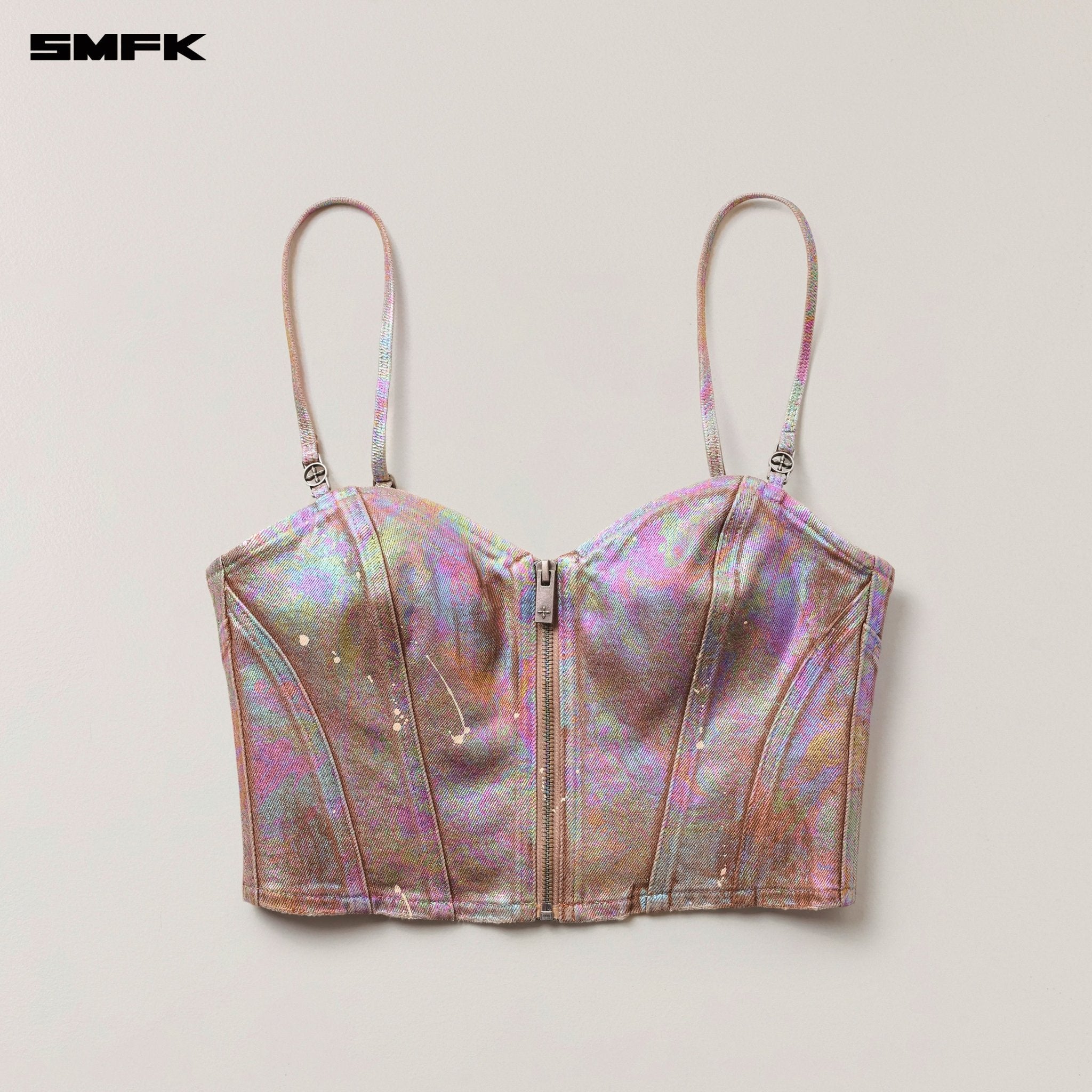 SMFK Rage Wild Origin Fantasy Handcraft Denim Zipper Camisole In Fantasy | MADAX