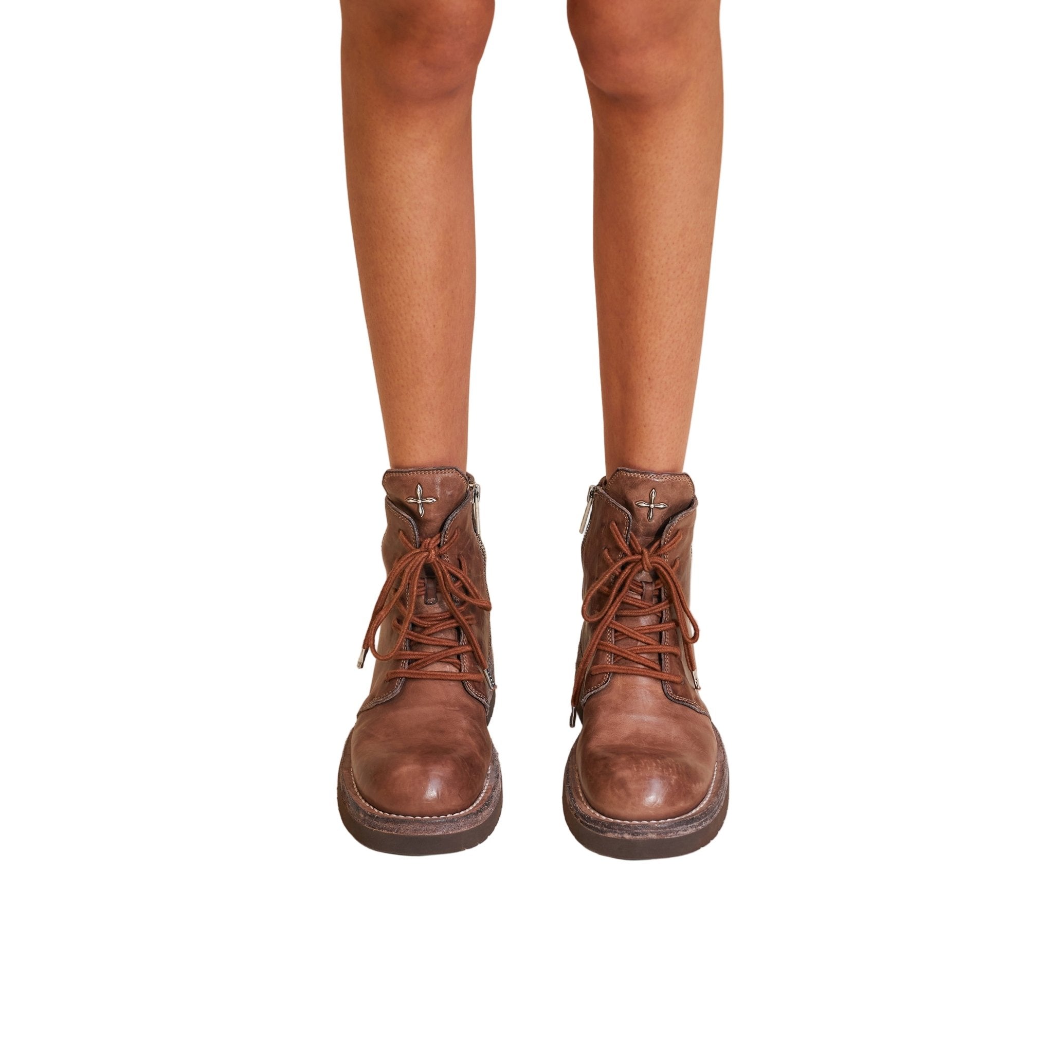 SMFK Rage Wild Origin Goodyear Horse Leather Motorcycle Boots In Wild Brown | MADAX