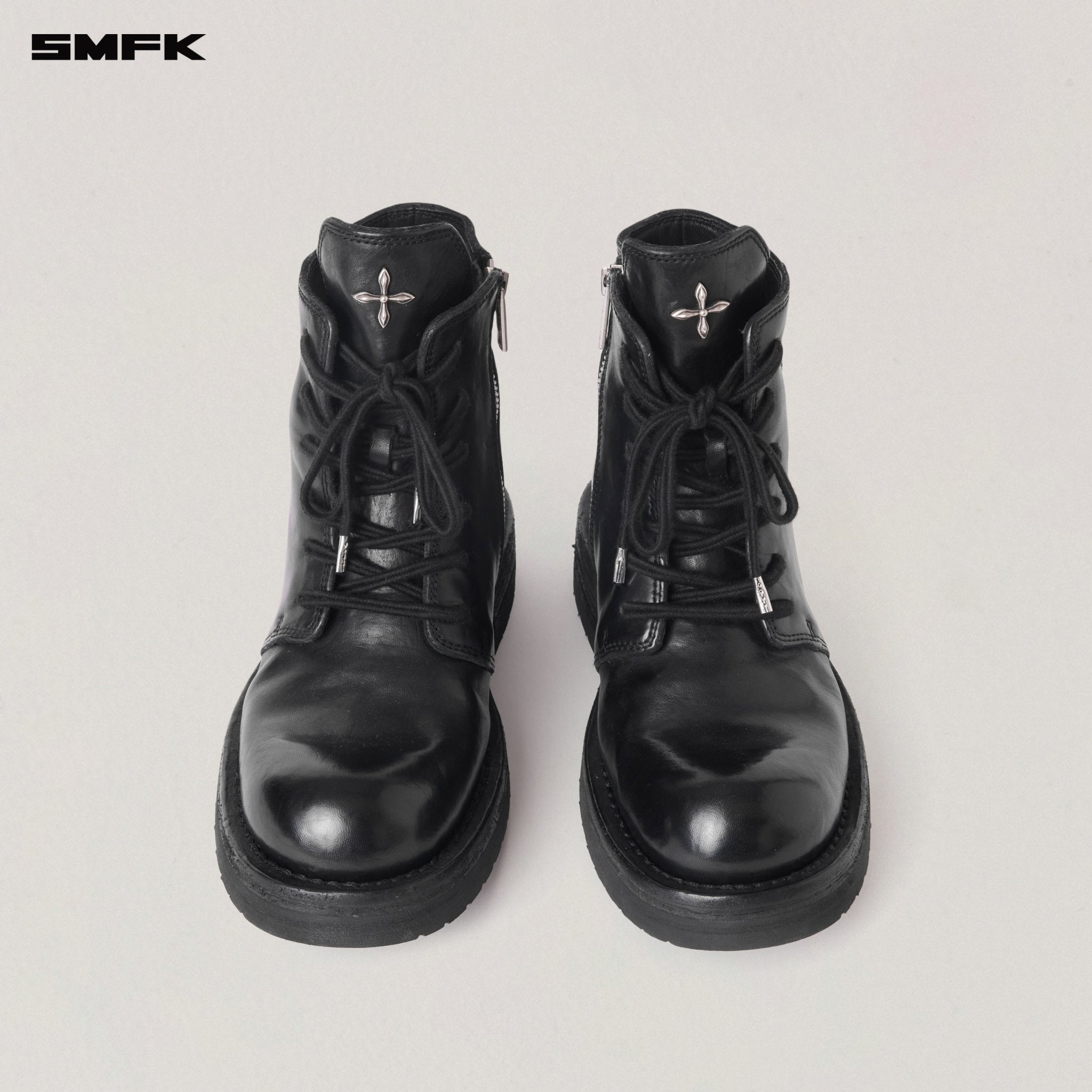 SMFK Rage Wild Origin Goodyear Horse Leather Rider Boots In Black | MADAX