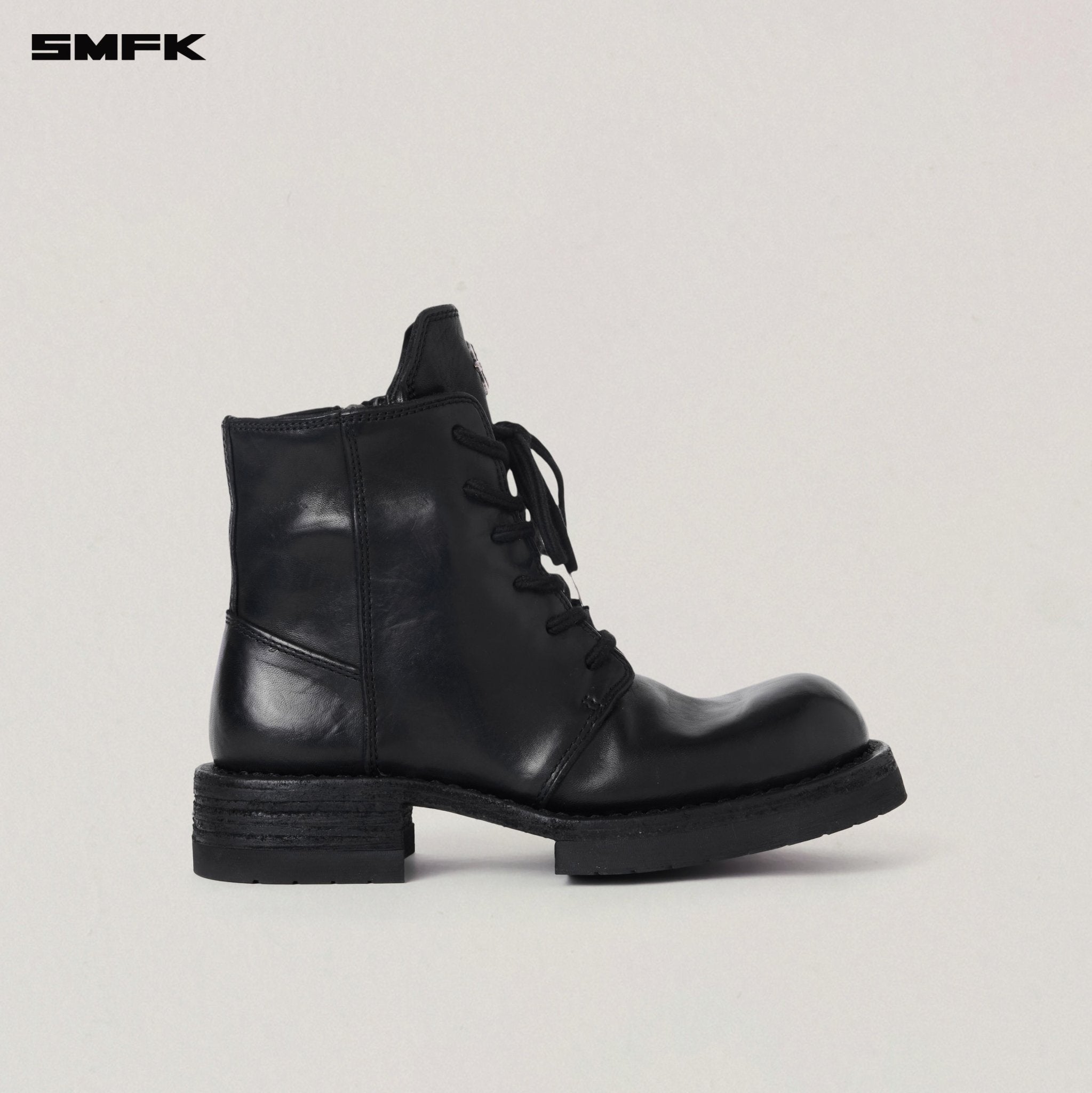 SMFK Rage Wild Origin Goodyear Horse Leather Rider Boots In Black | MADAX