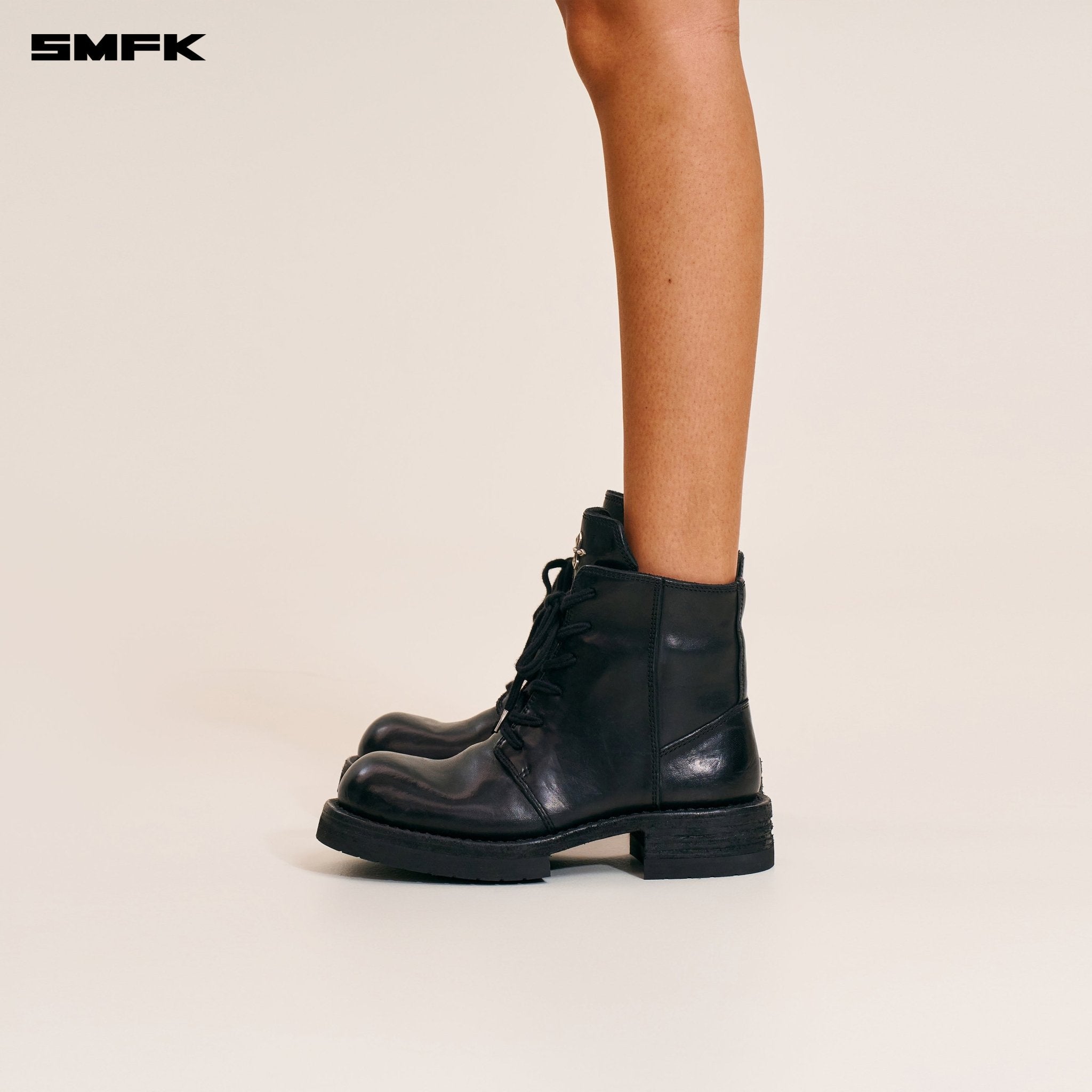 SMFK Rage Wild Origin Goodyear Horse Leather Rider Boots In Black | MADAX