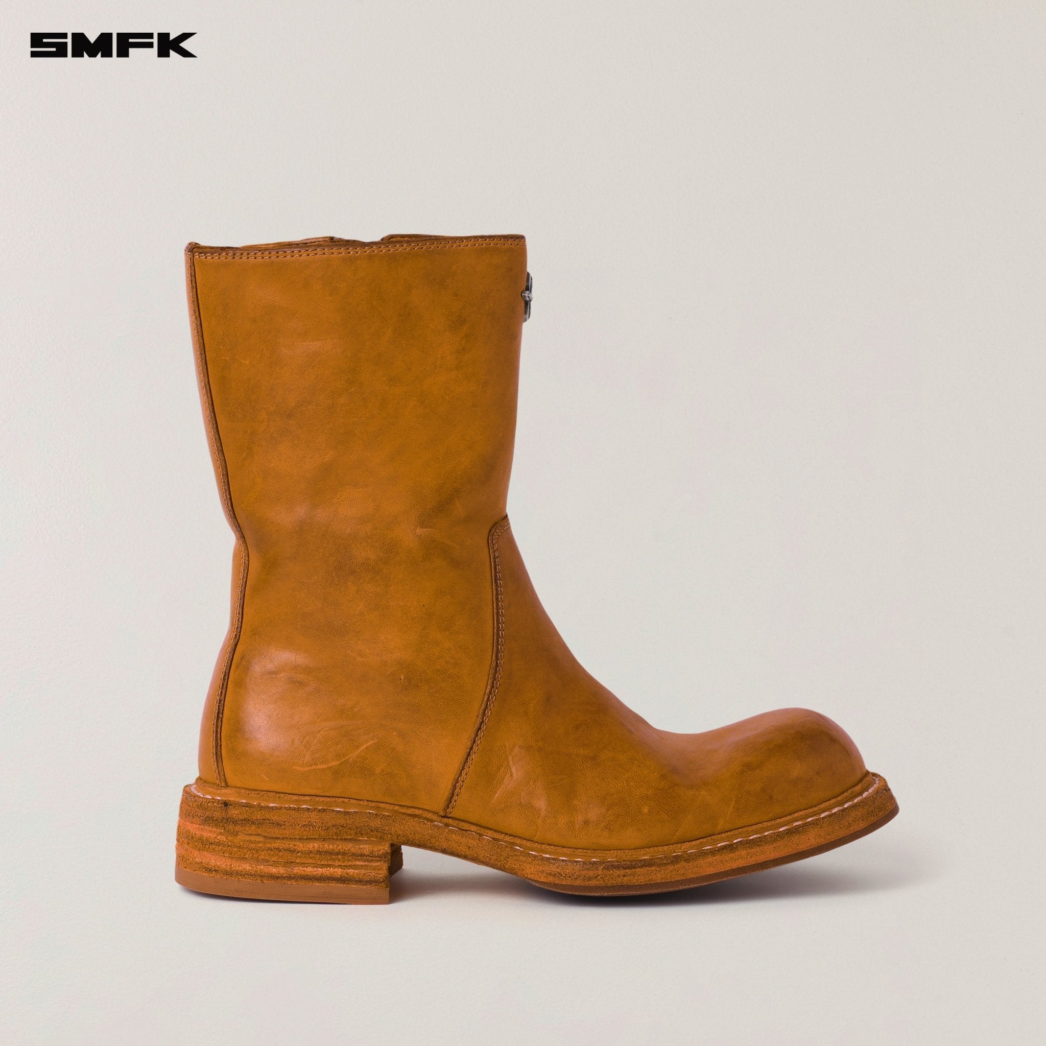 SMFK Rage Wild Origin Goodyear Horse Leather Rider Boots In Golden Sun | MADAX