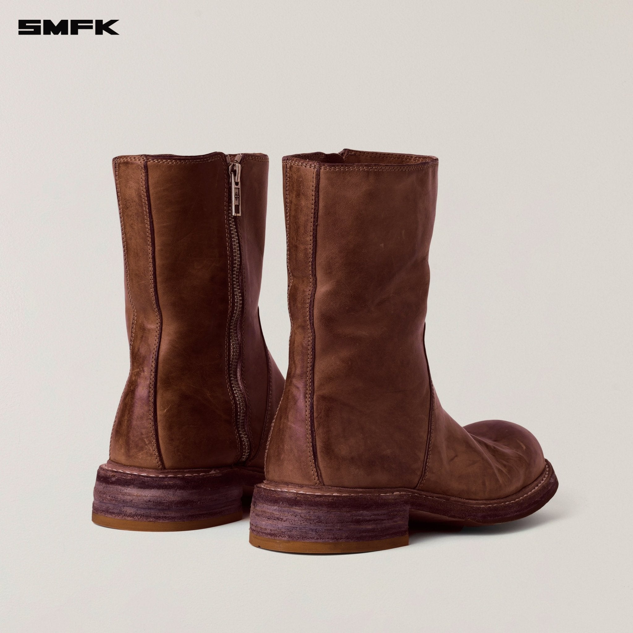 SMFK Rage Wild Origin Goodyear Horse Leather Rider Boots In Wild Brown | MADAX