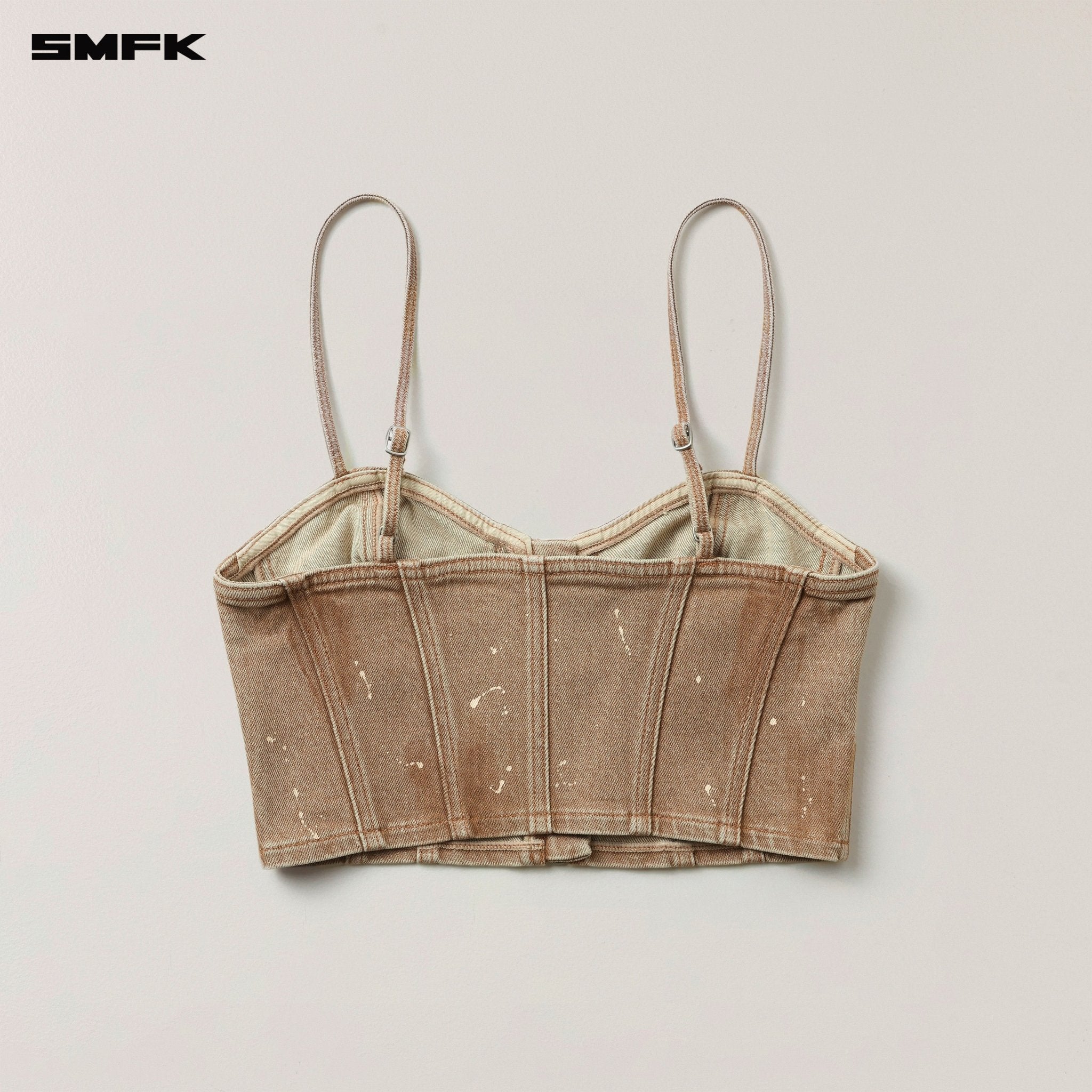 SMFK Rage Wild Origin Handcraft Denim Bra Tank In Cowboy Brown | MADAX