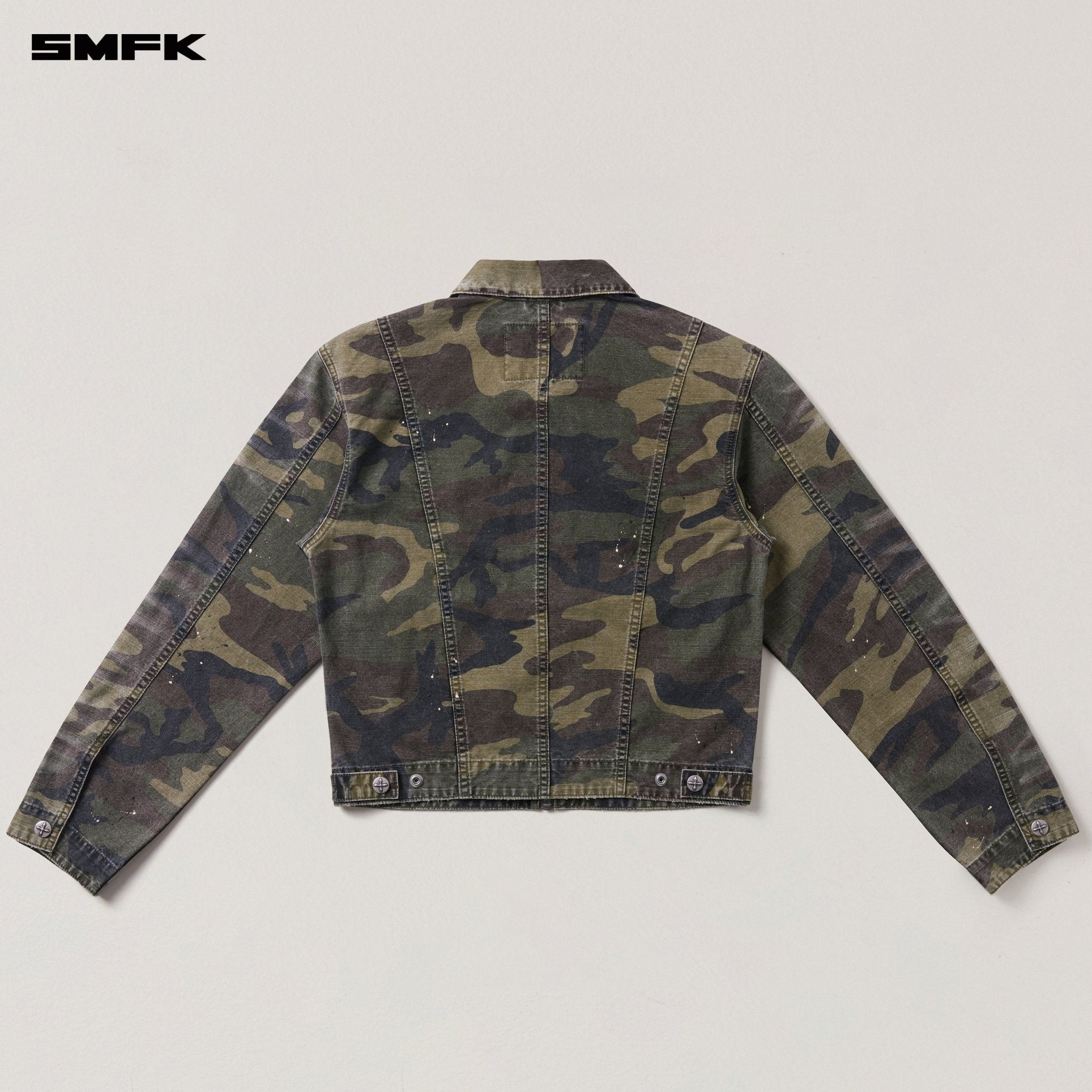 SMFK Rage - Wild Origin Handcraft Engineer Jacket In Army Green Camouflage | MADAX