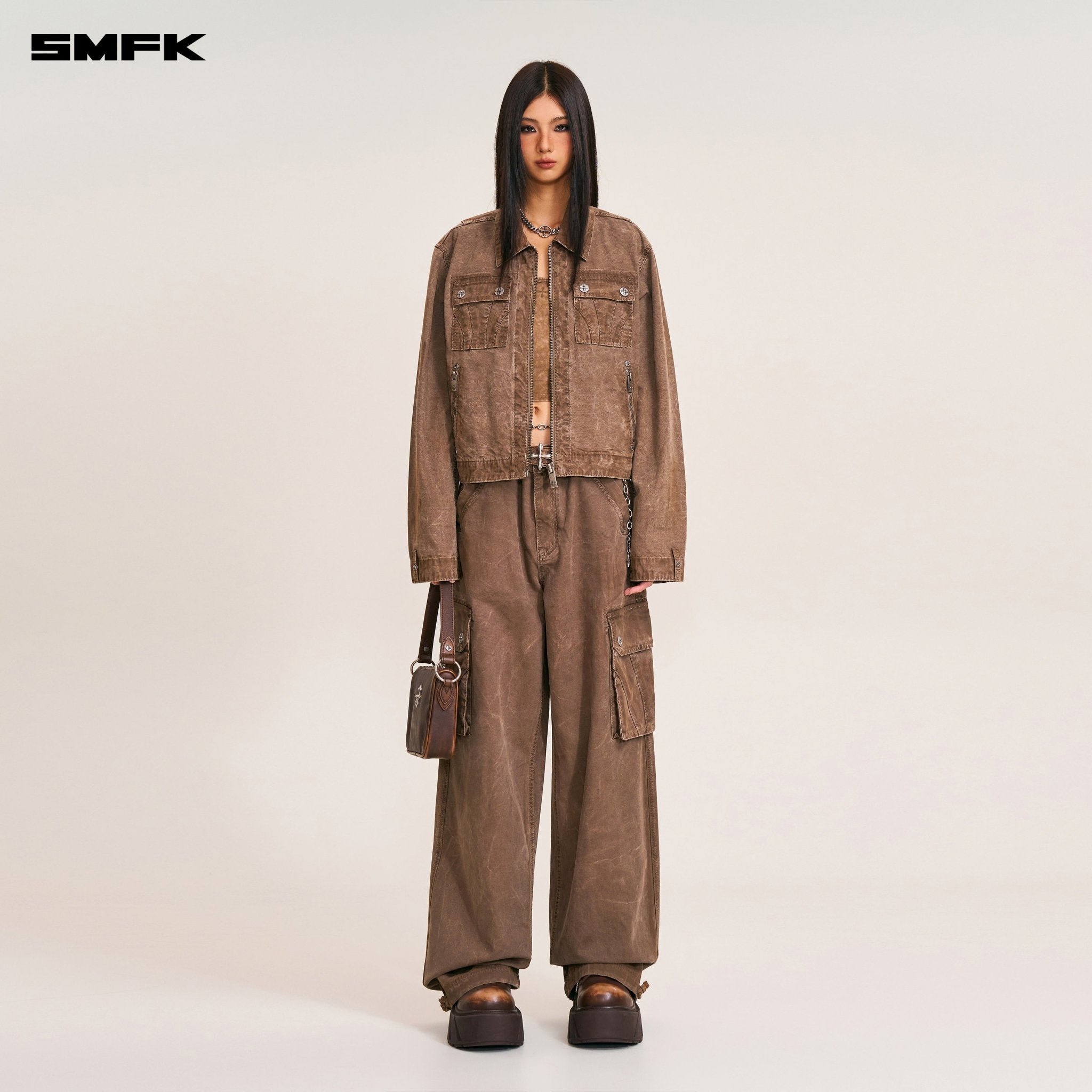 SMFK Rage - Wild Origin Handcraft Engineer Jacket In Shadow Brown | MADAX