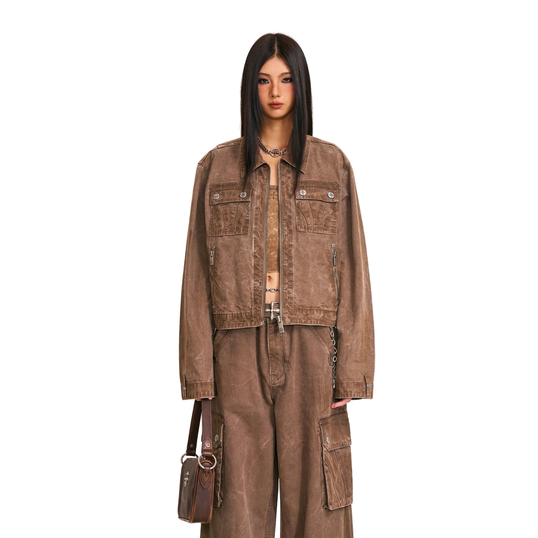 SMFK Rage - Wild Origin Handcraft Engineer Jacket In Shadow Brown | MADAX