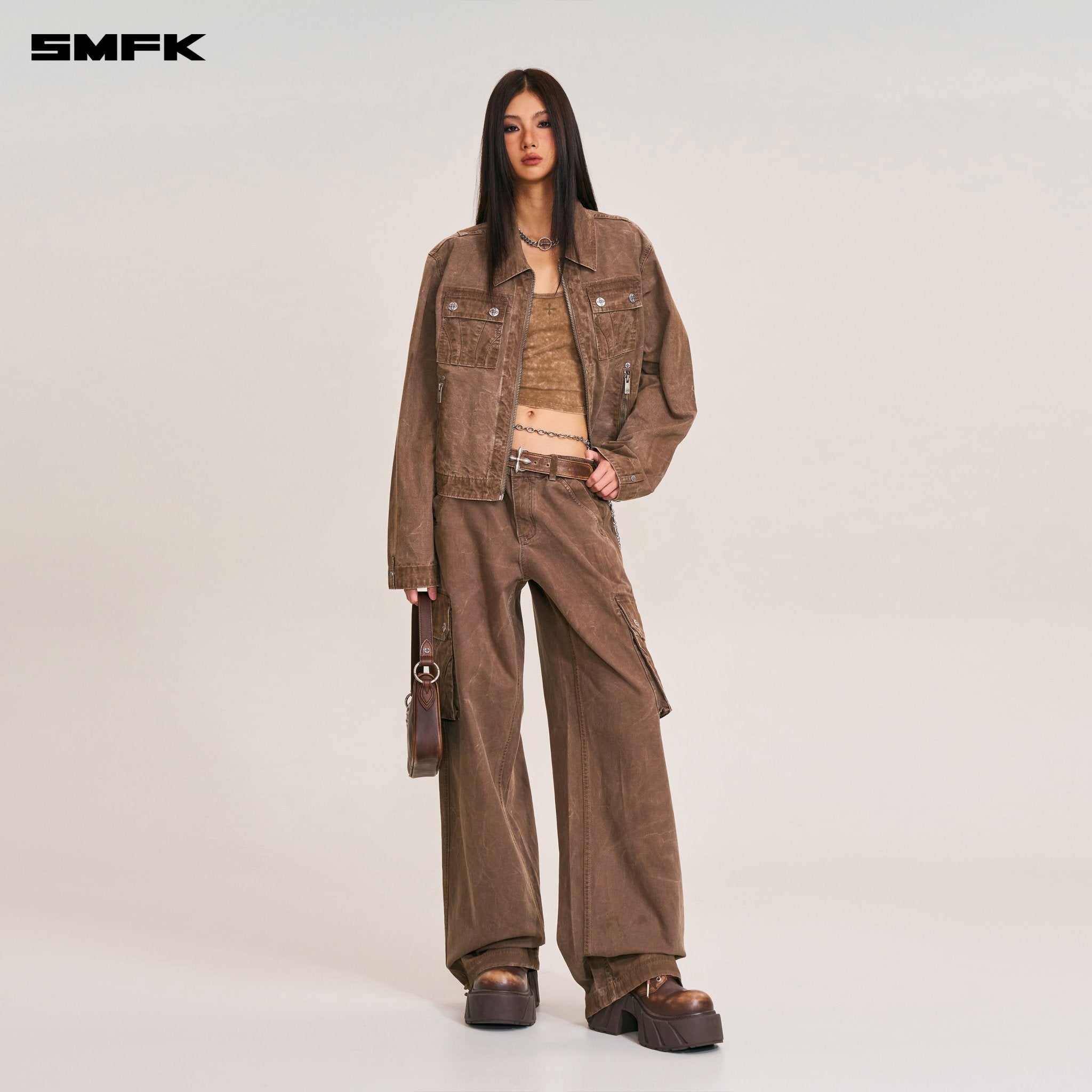 SMFK Rage - Wild Origin Handcraft Engineer Jacket In Shadow Brown | MADAX