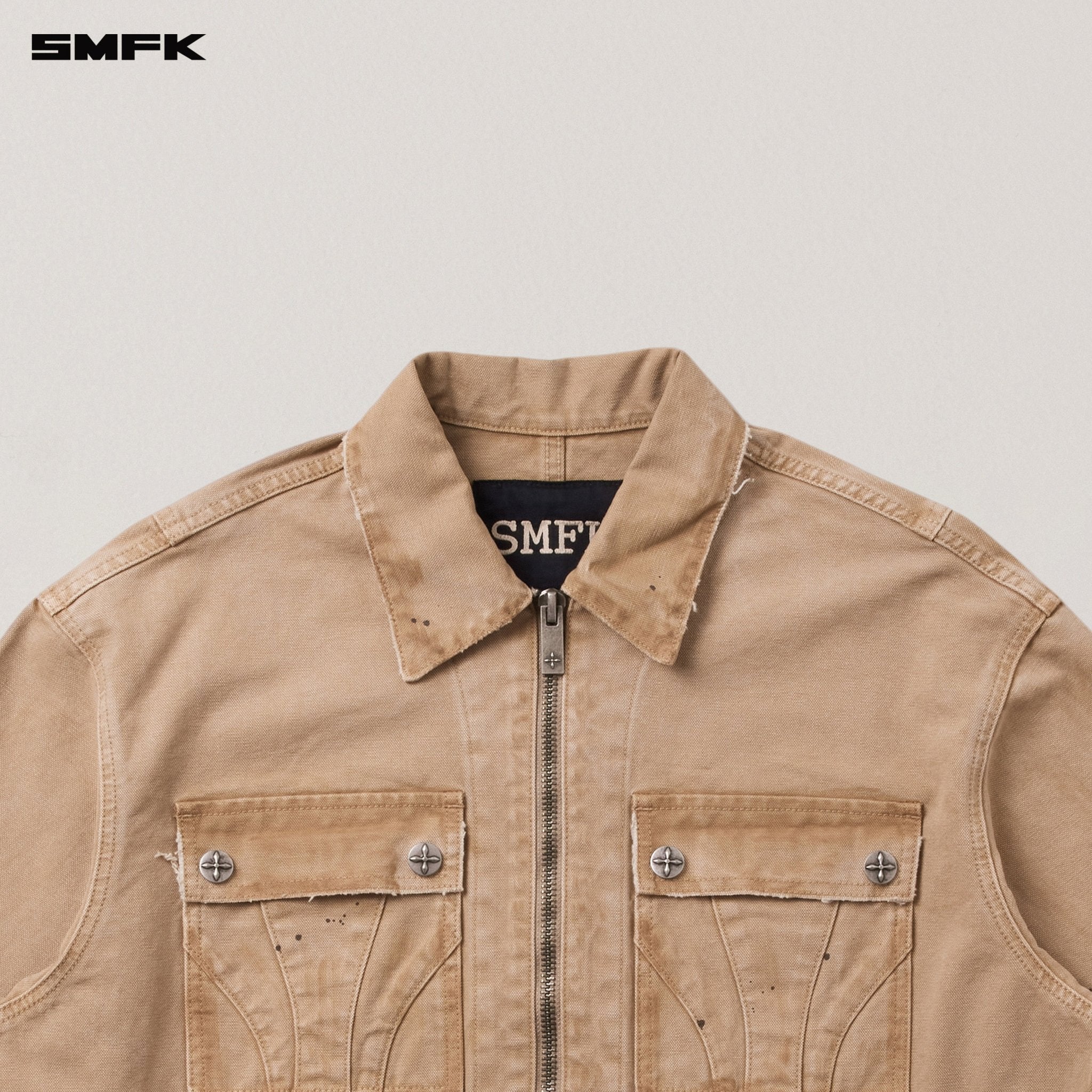 SMFK Rage - Wild Origin Handcraft Loose Cargo Jacket In Sand | MADAX