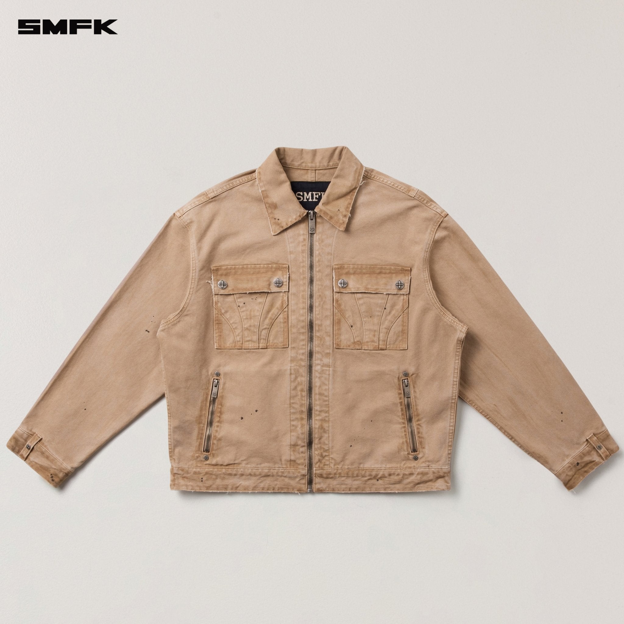 SMFK Rage - Wild Origin Handcraft Loose Cargo Jacket In Sand | MADAX
