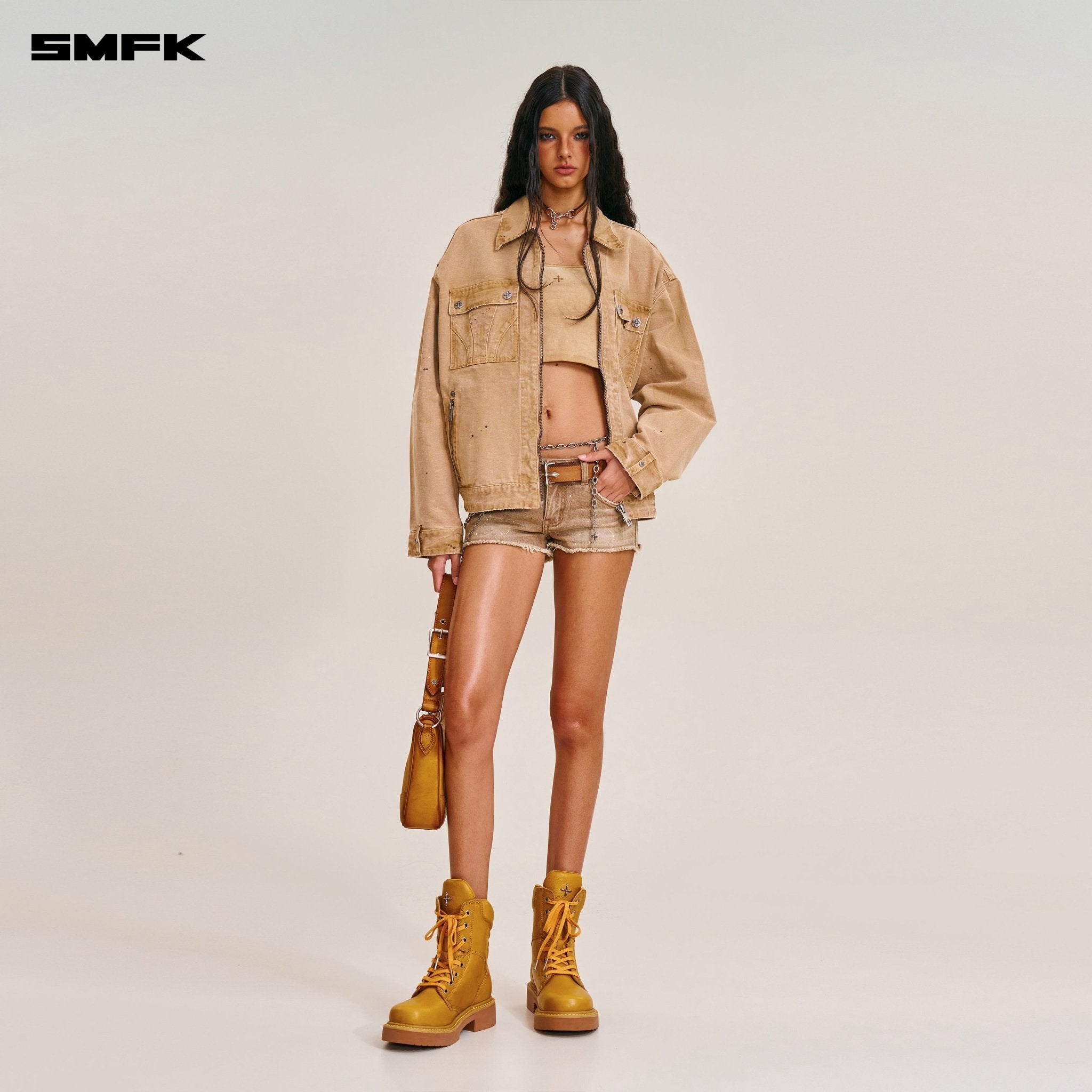 SMFK Rage - Wild Origin Handcraft Loose Cargo Jacket In Sand | MADAX