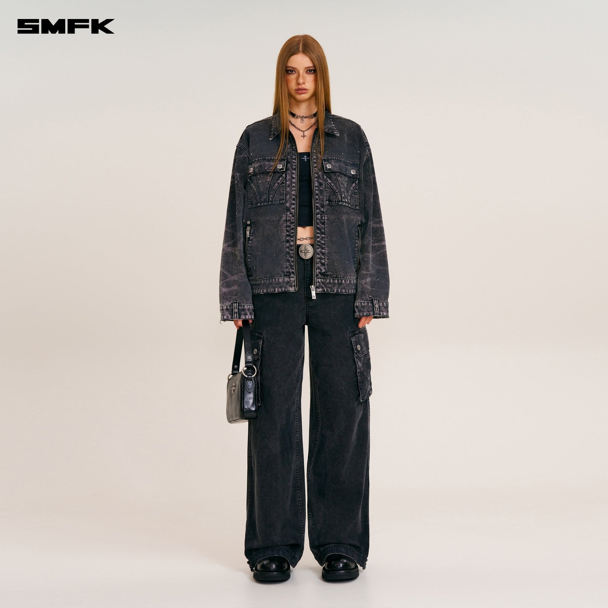 SMFK Rage - Wild Origin Handcraft Loose Cargo Jacket In Wild Black | MADAX