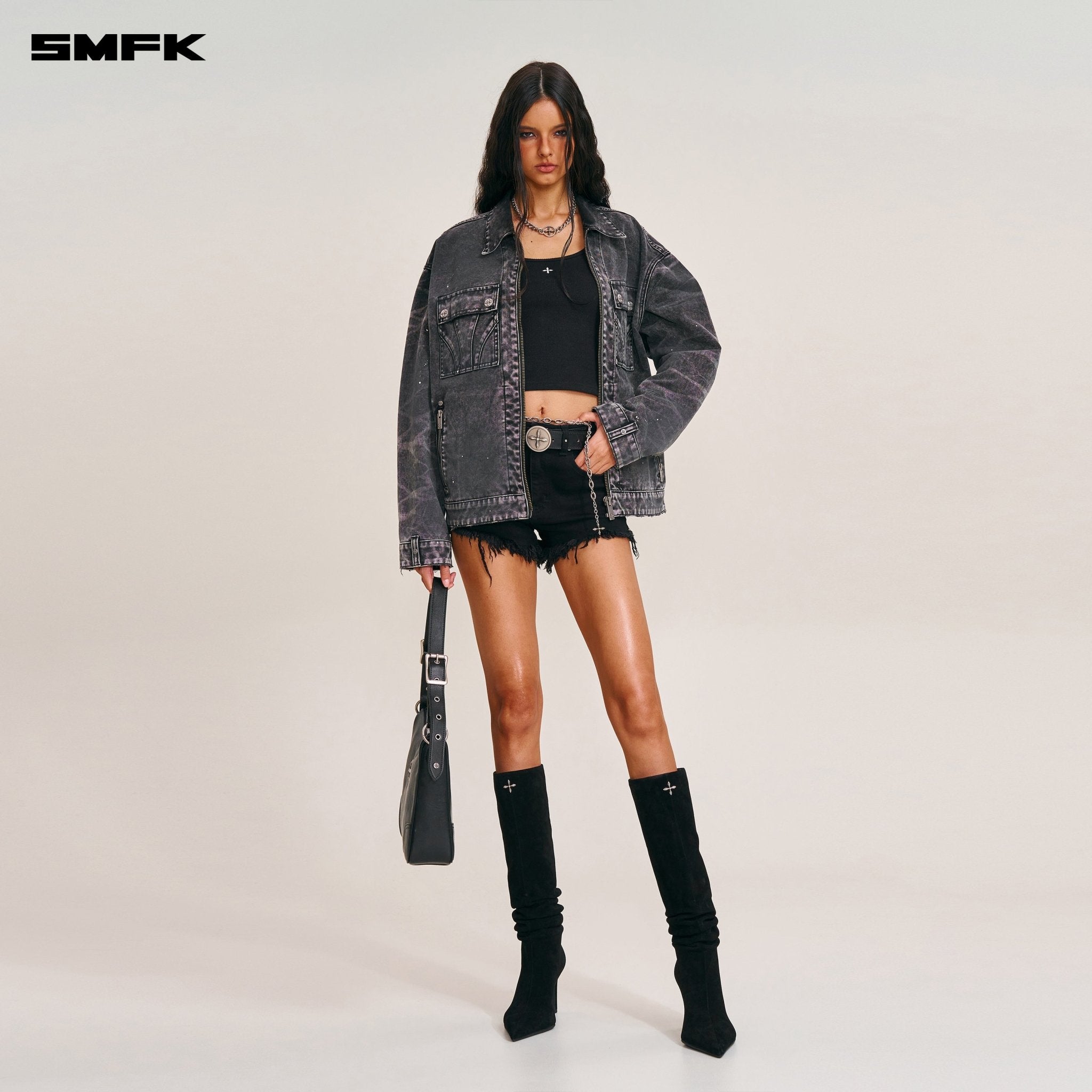 SMFK Rage - Wild Origin Handcraft Loose Cargo Jacket In Wild Black | MADAX