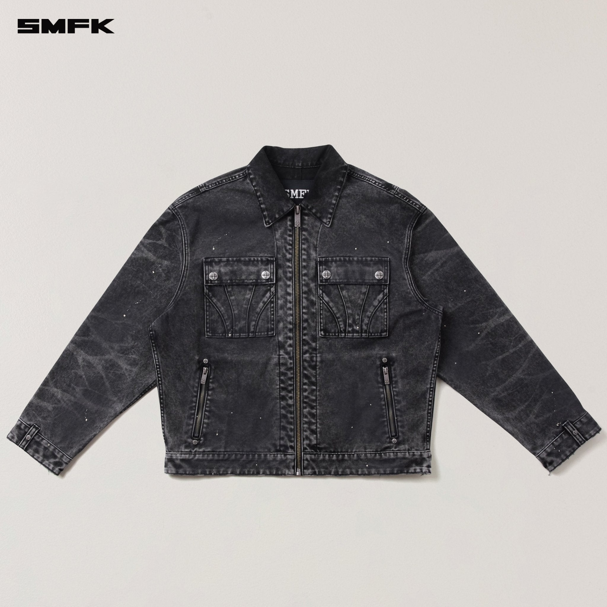 SMFK Rage - Wild Origin Handcraft Loose Cargo Jacket In Wild Black | MADAX