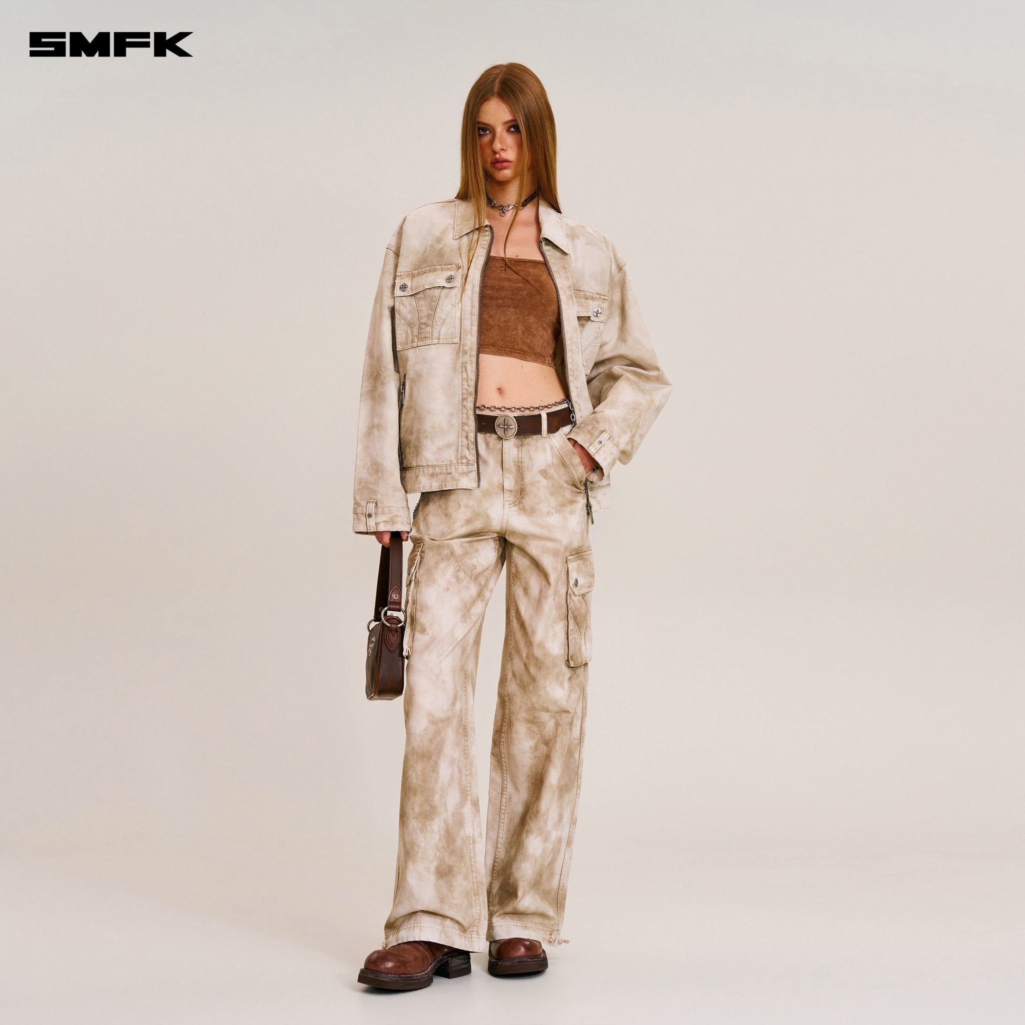 SMFK Rage - Wild Origin Handcraft Loose Cargo Jacket In Wild Brown | MADAX