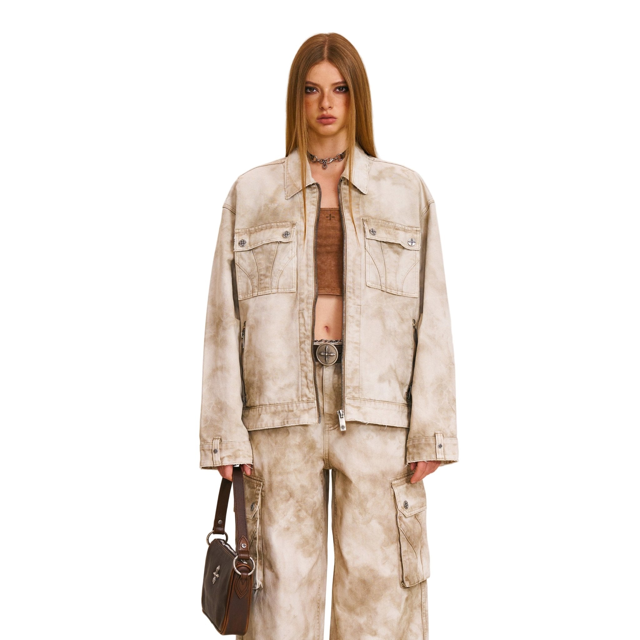 SMFK Rage - Wild Origin Handcraft Loose Cargo Jacket In Wild Brown | MADAX