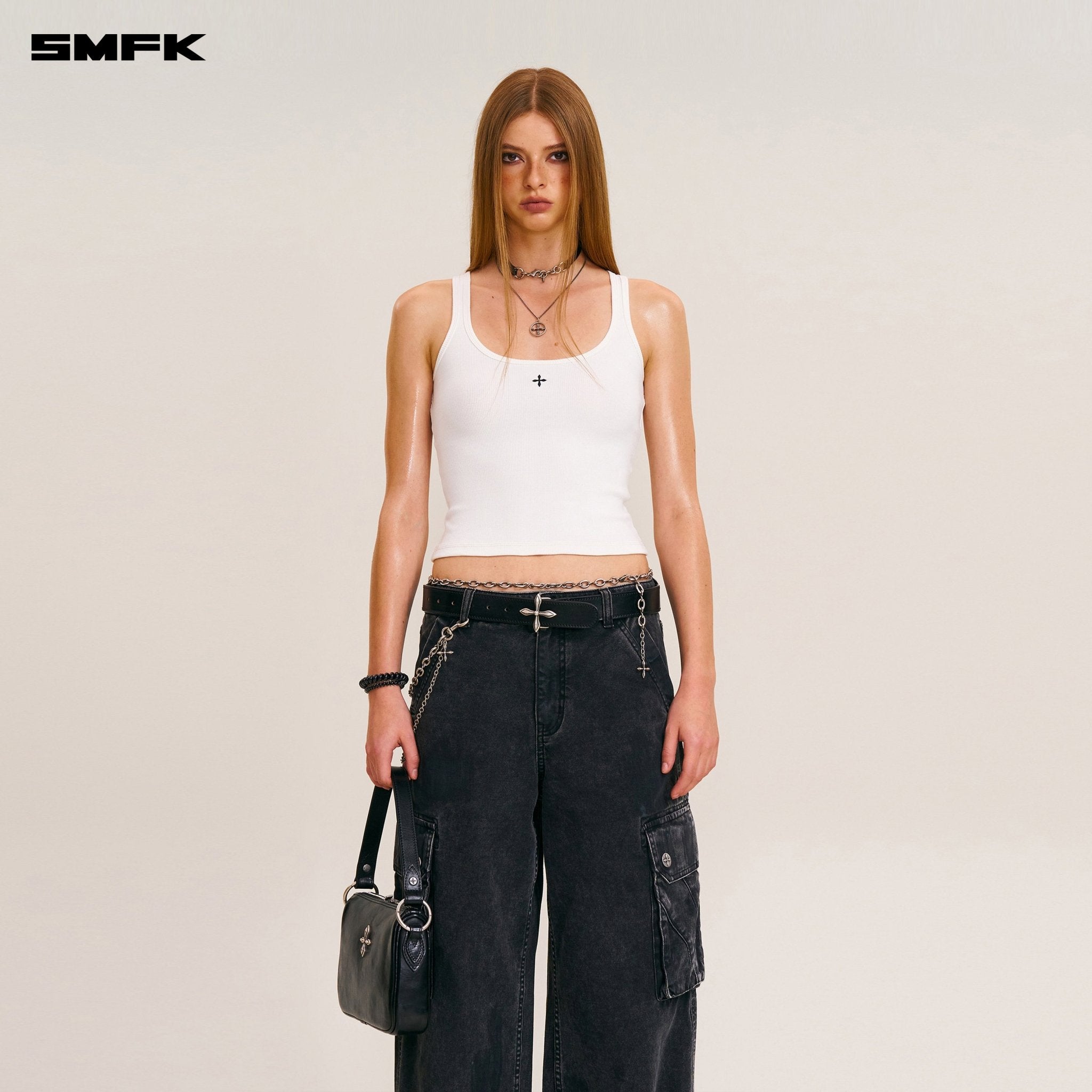 SMFK Rage - Wild Origin Handcraft Loose Straight Cargo Pants In Wild Black | MADAX