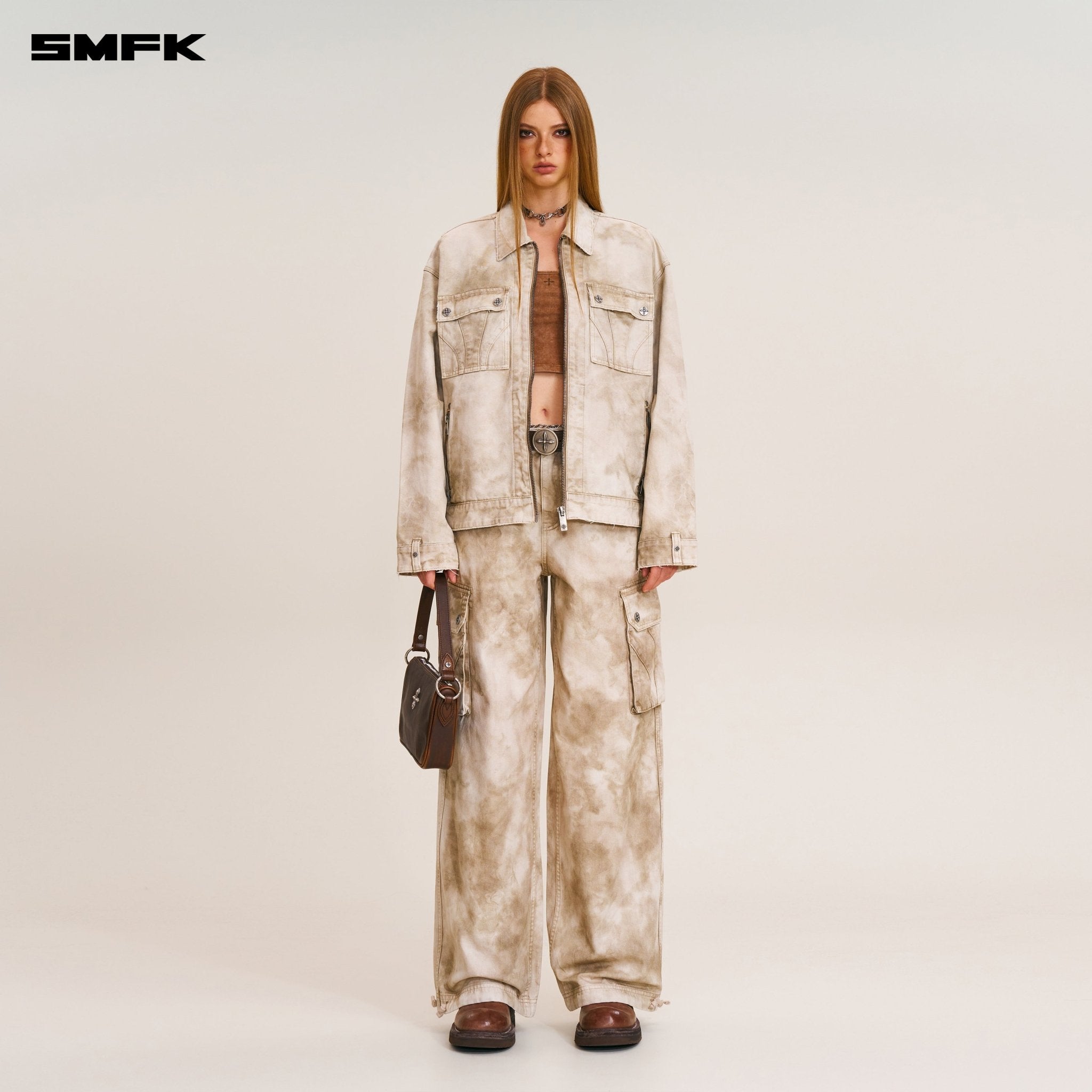 SMFK Rage - Wild Origin Handcraft Loose Straight Cargo Pants In Wild Brown | MADAX