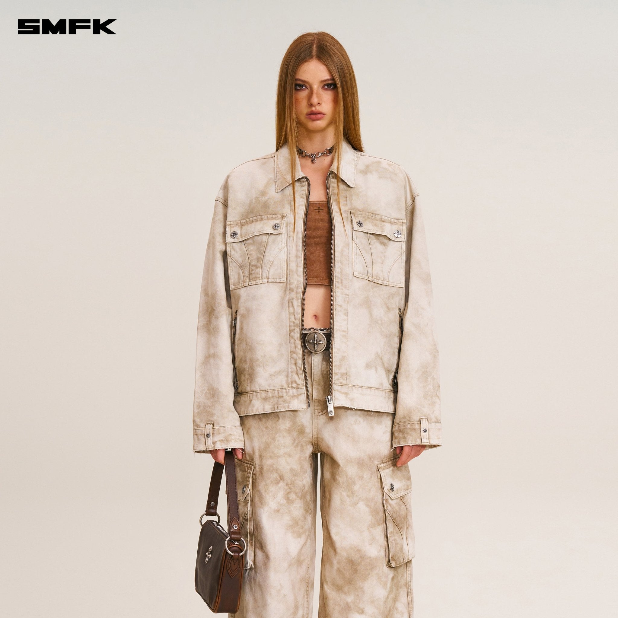 SMFK Rage - Wild Origin Handcraft Loose Straight Cargo Pants In Wild Brown | MADAX