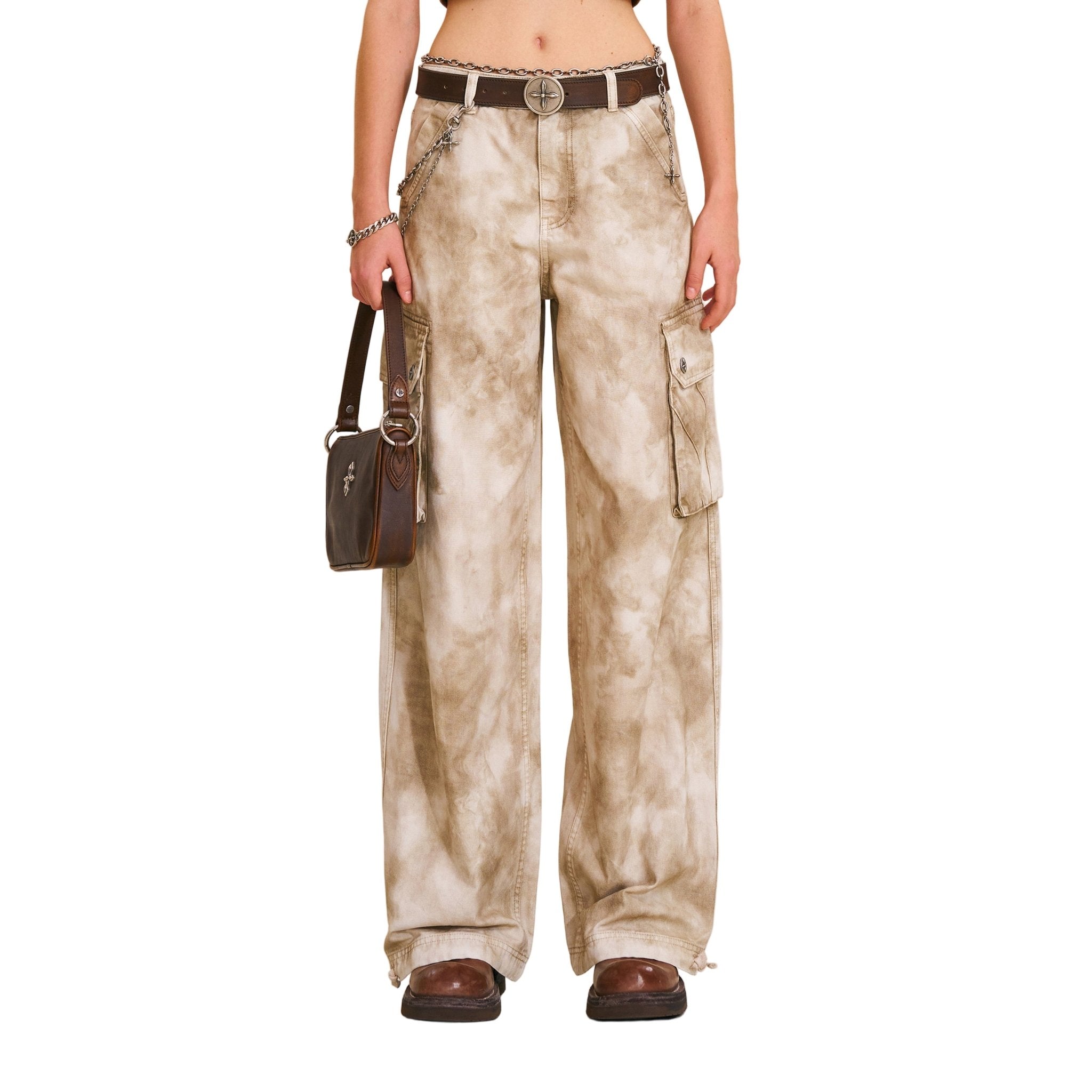SMFK Rage - Wild Origin Handcraft Loose Straight Cargo Pants In Wild Brown | MADAX