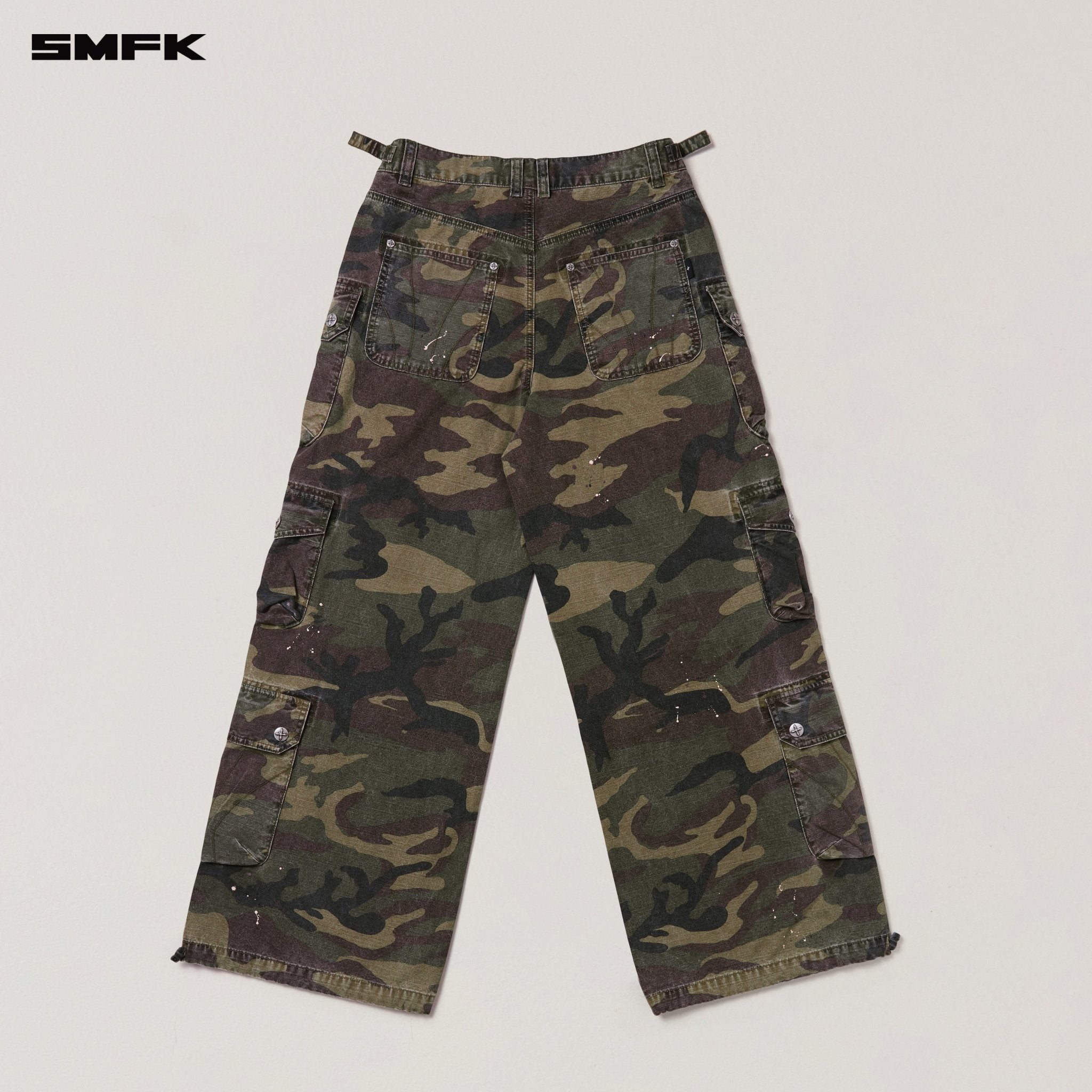 SMFK Rage Wild Origin Handcraft Tower Camo Cargo Pants In Army Green Camouflage | MADAX
